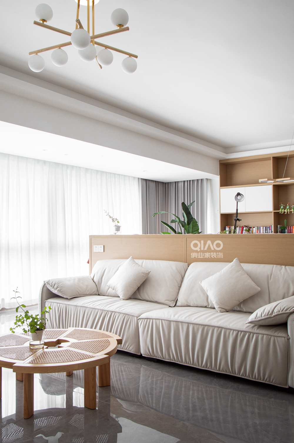 宏声公寓现代原木风装修案例丨中国重庆丨重庆俏业家装饰-0