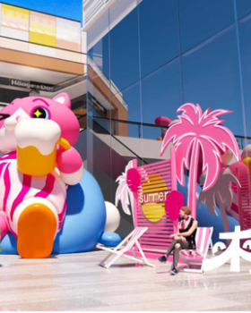 购物中心商场景区夏季暑期原创IP夏日美陈设计方案