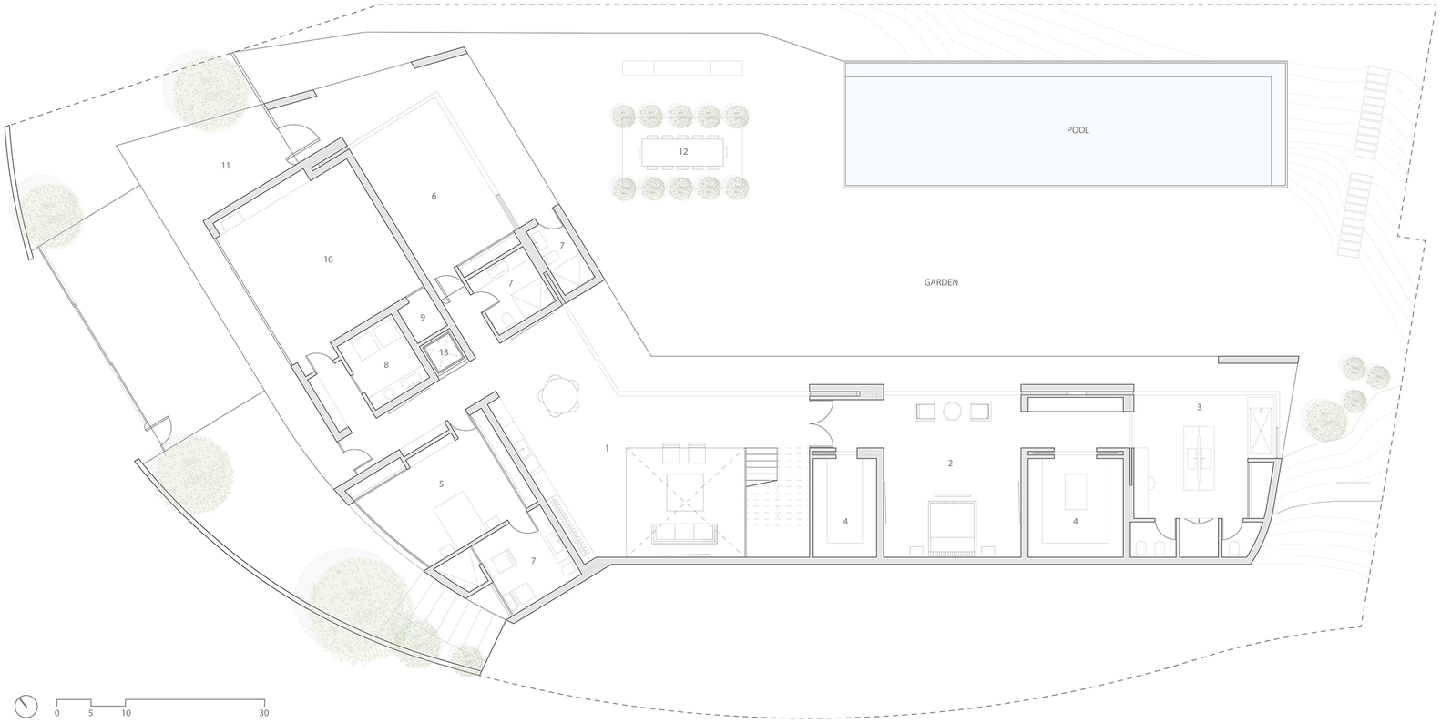 aMa House · 拥抱曲线的艺术品之家丨美国洛杉矶丨XTEN Architecture-47