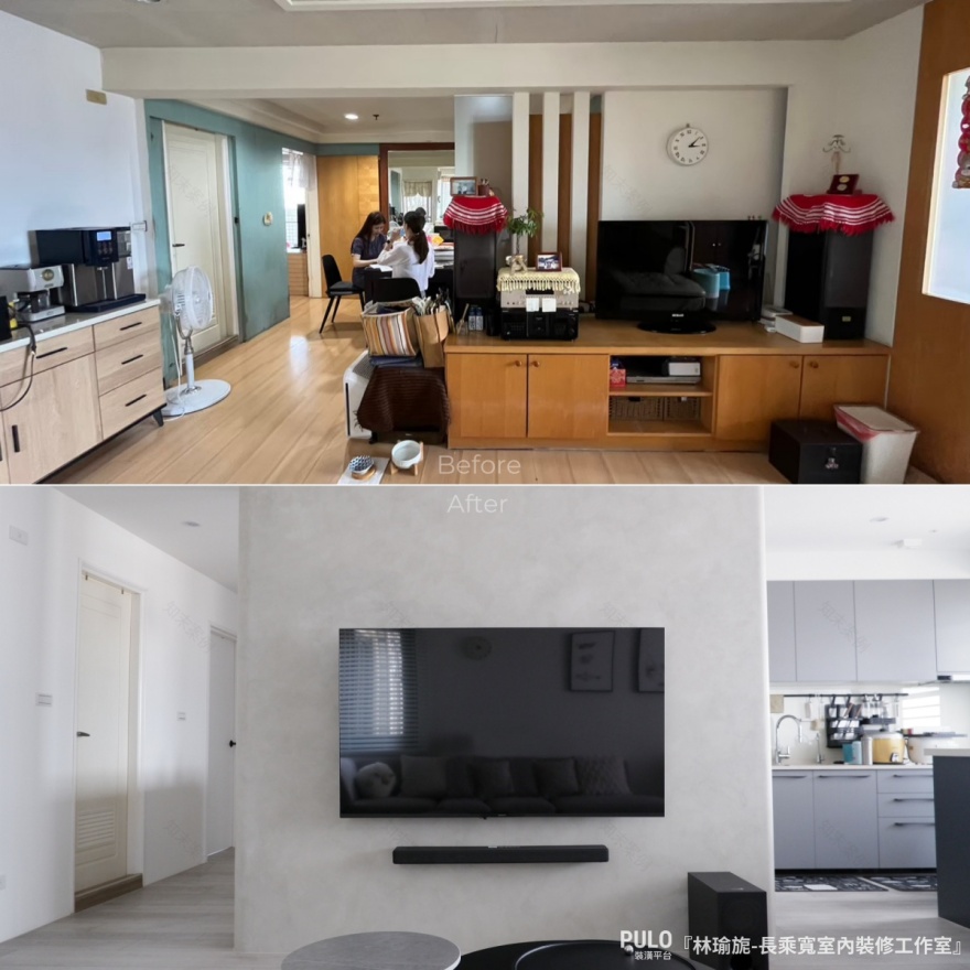 30坪台中老屋翻新,开箱司曼特电视墙设计丨中国台中丨长乘宽室内装修工作室-27