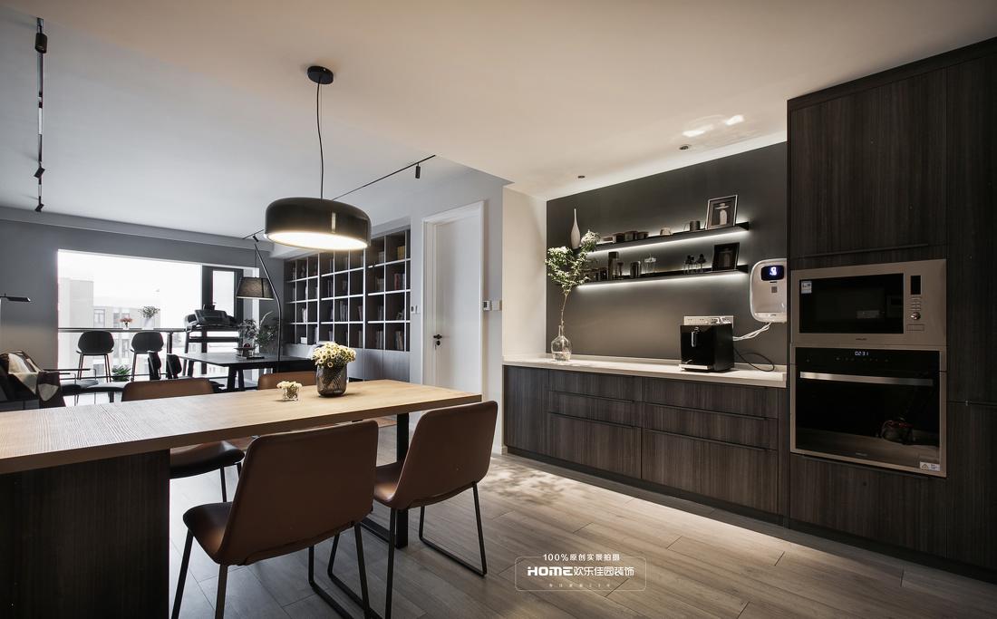 深色理性空间的温馨之家丨欢乐佳园装饰-4