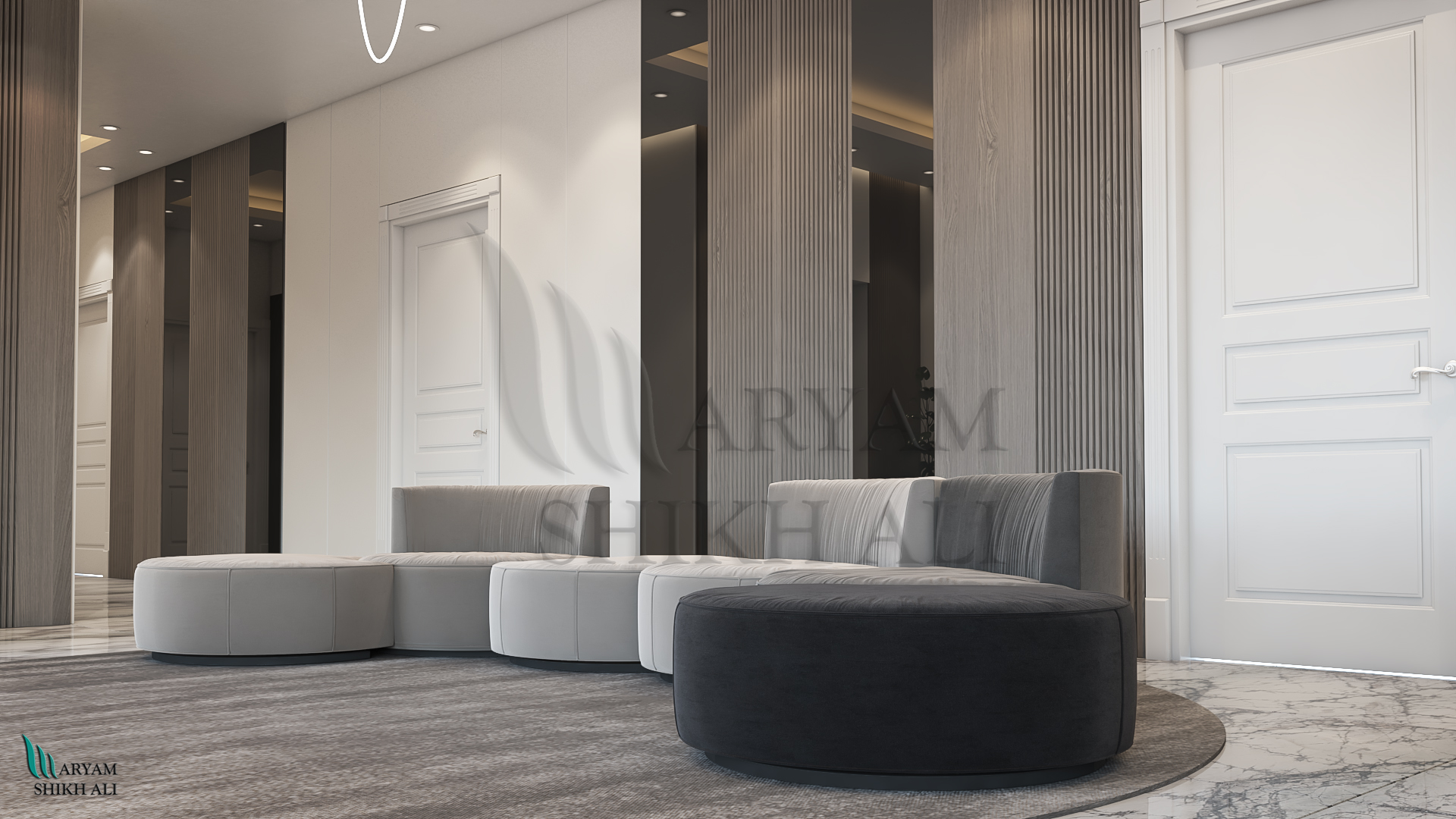 living area & coffe corner in villa (Apamia) Dubai-4