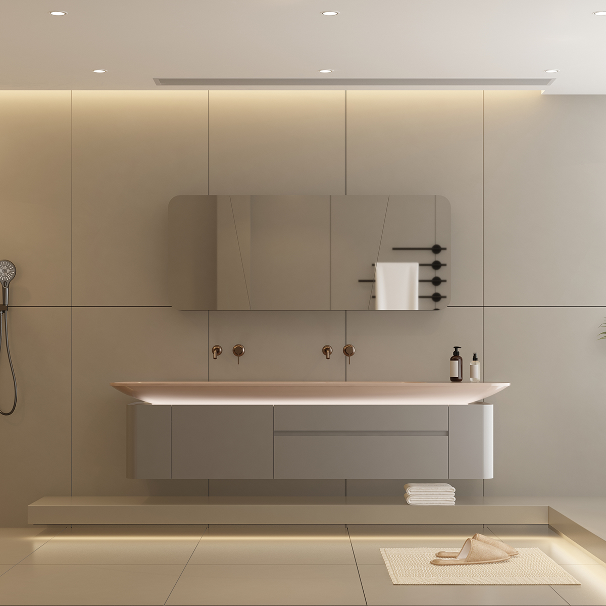 7·6㎡【游艇奢华】都市现代精致风浴室空间设计丨鸽盟·厨卫改造家-9