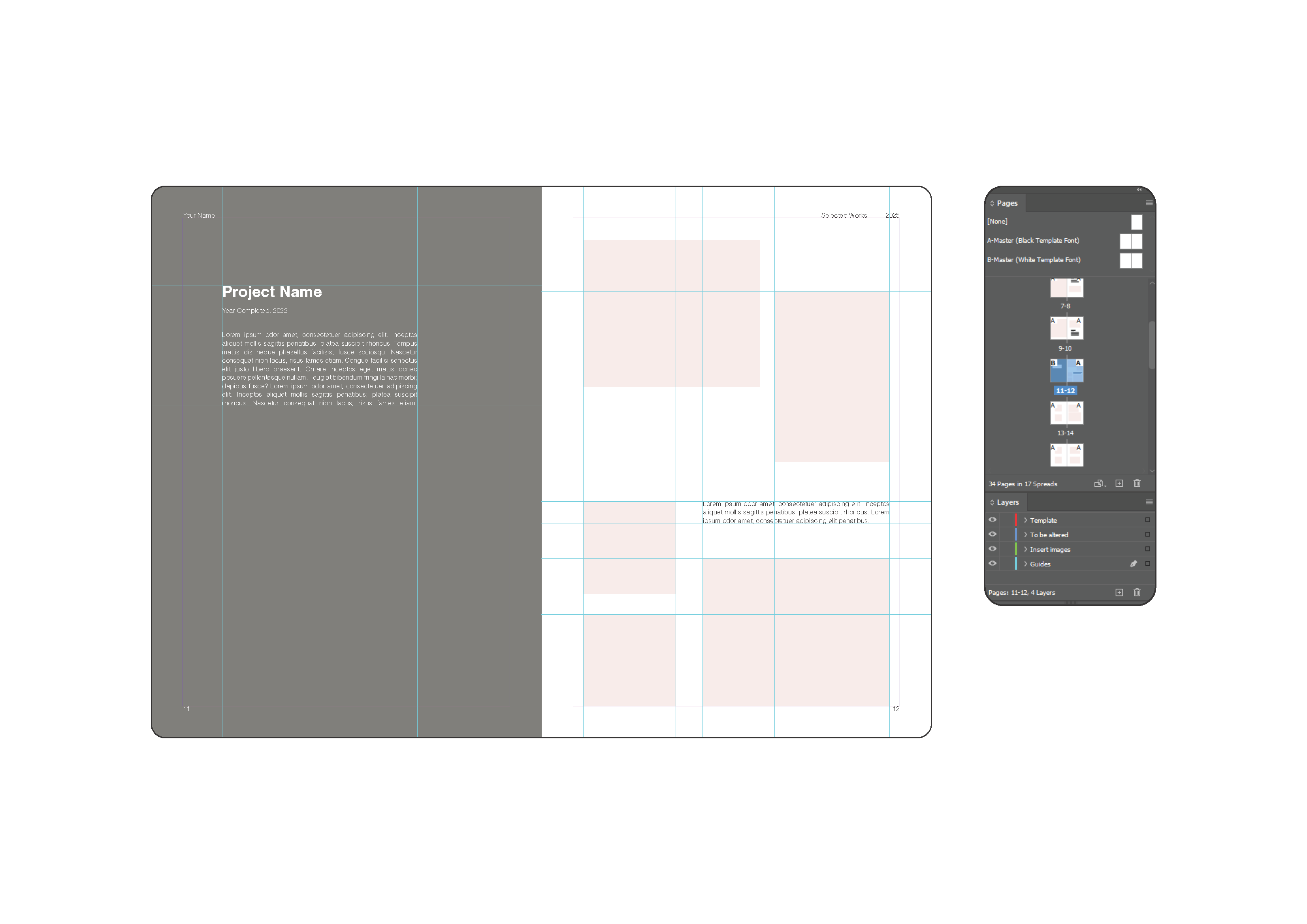 Architecture Portfolio Project Spread Templates.-14