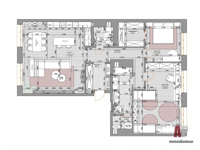 ЖК «Резиденции Сколково» 三室公寓室内设计丨Rubleva Design（设计师 Мария Рублева）-45