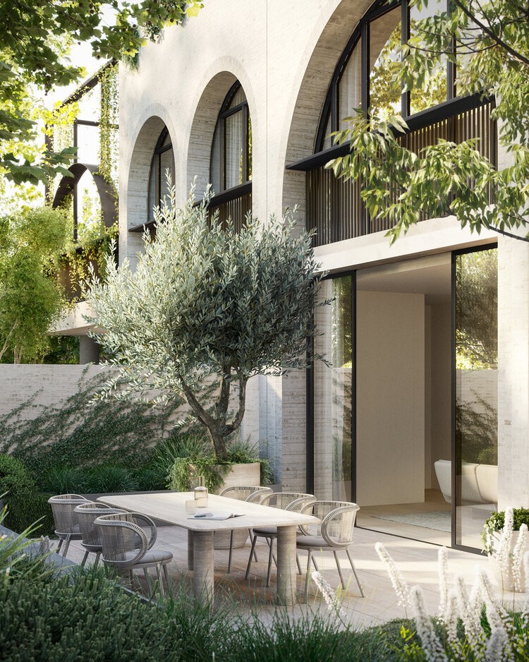 自然精致的公寓楼，开放式厨房和落地窗的完美结合-12