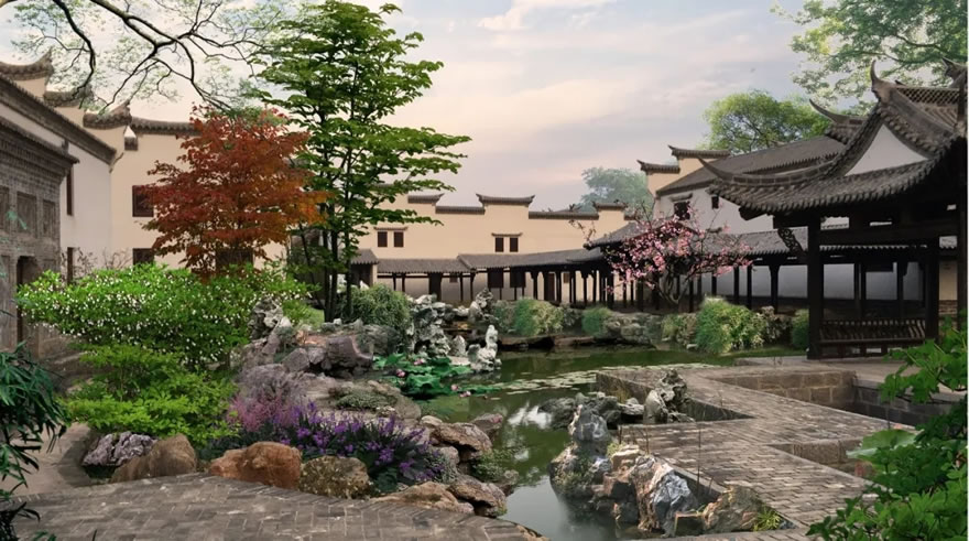 中国院子（南北院子）景观绿化工程-38