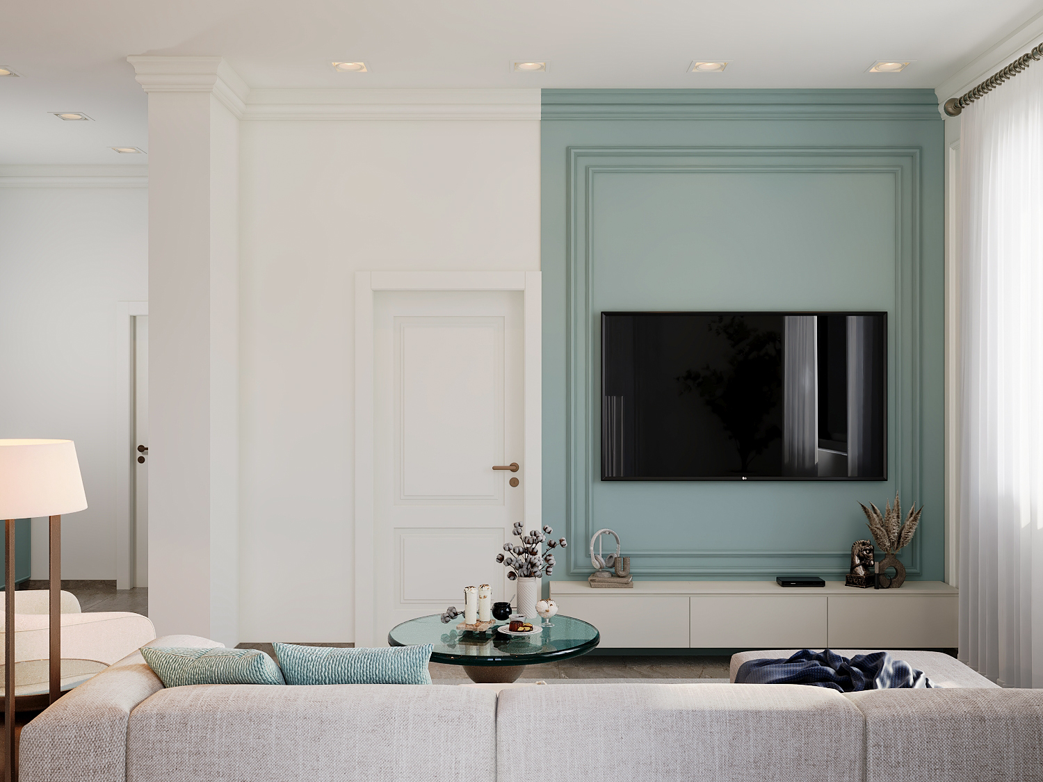 Neoclassic villa interior design- Basement floor-0