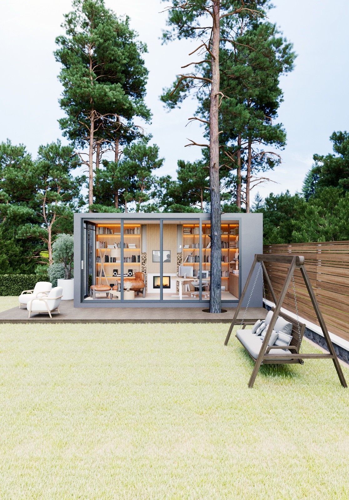 Garden Office Project & Outdoor Wellness area-4