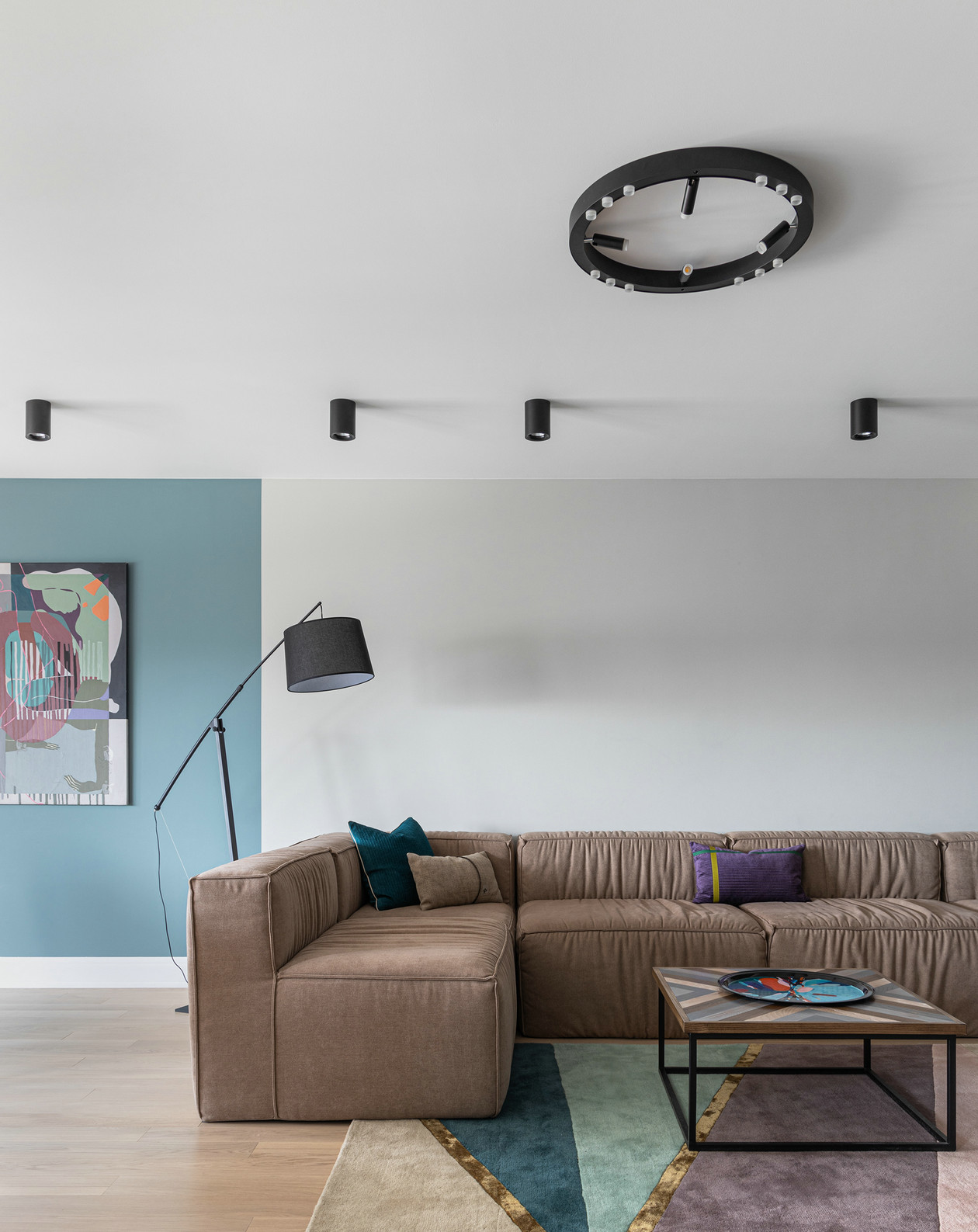 俄罗斯多彩色系公寓设计-1