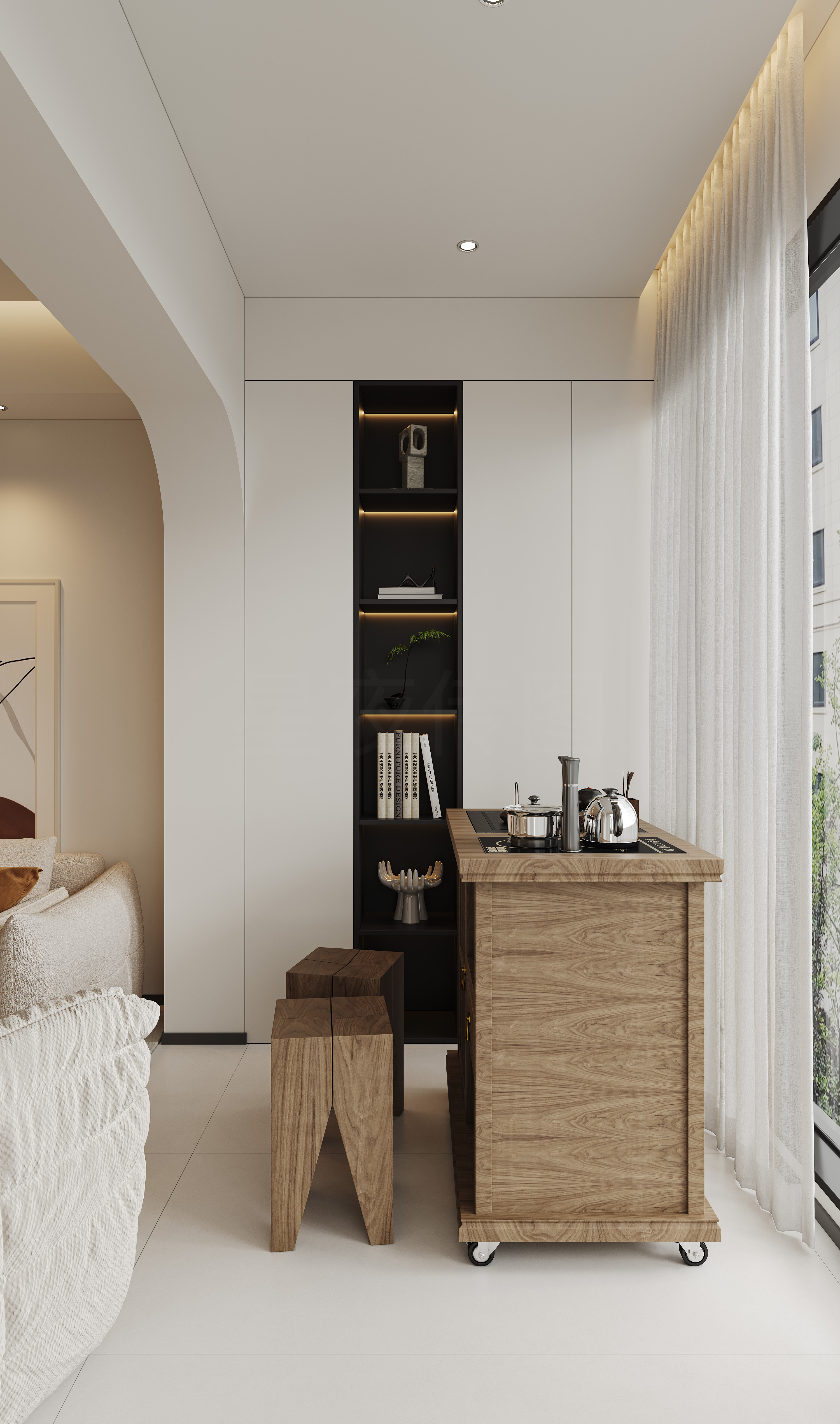 一个让人舒适的奶油风装饰-3