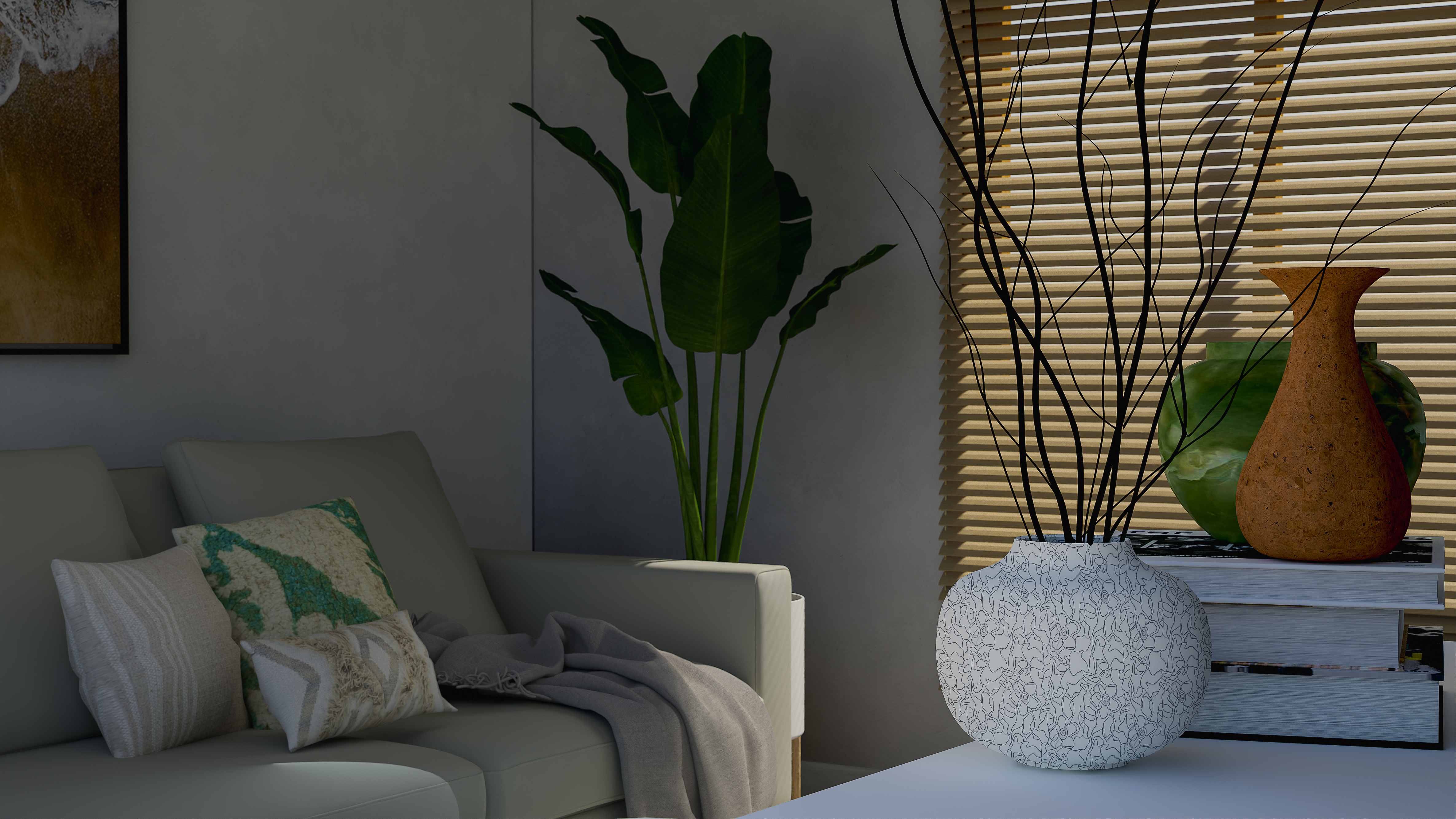 Modern Living Room — Interior Visualization-5