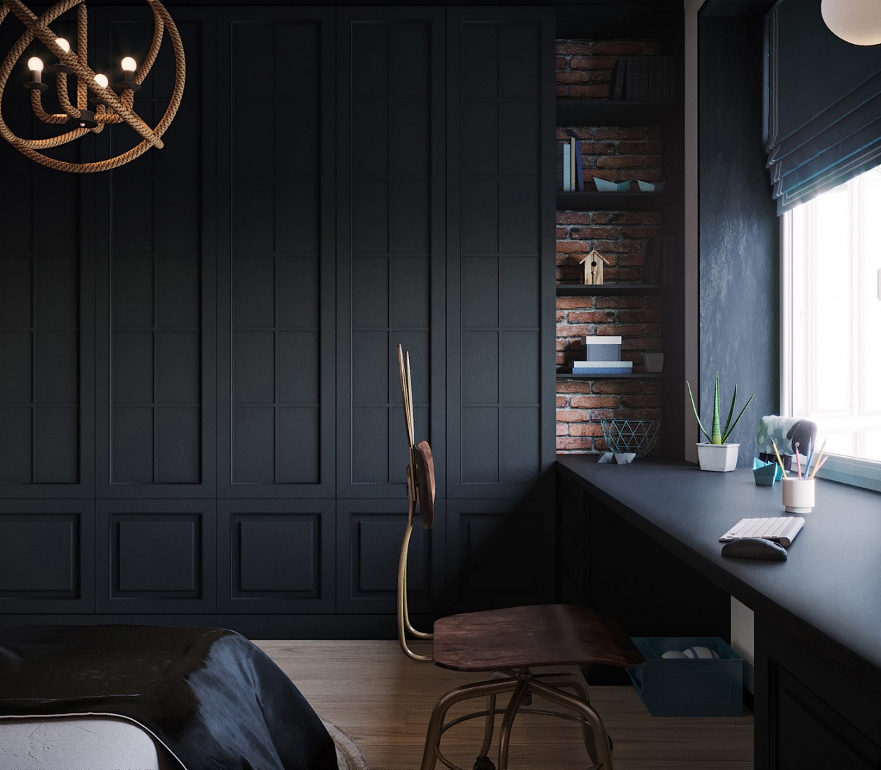 工业风小空间公寓-11