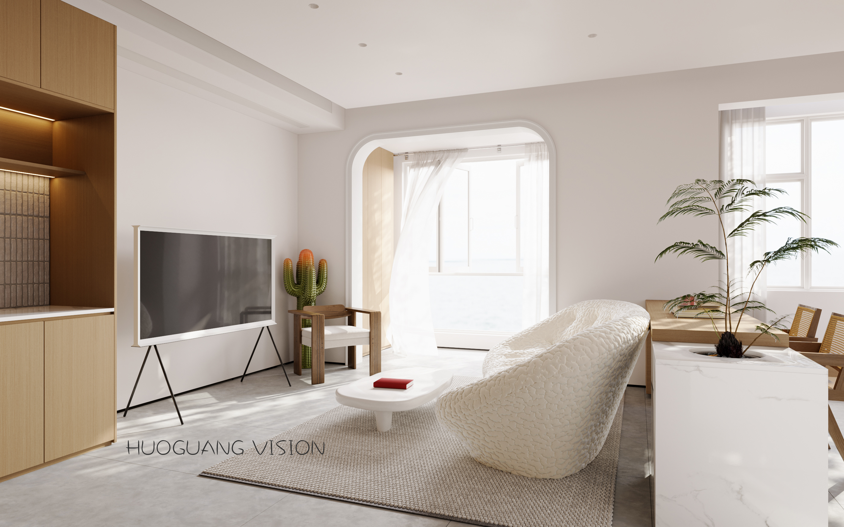 海边原木风客餐厅丨火光表现-5