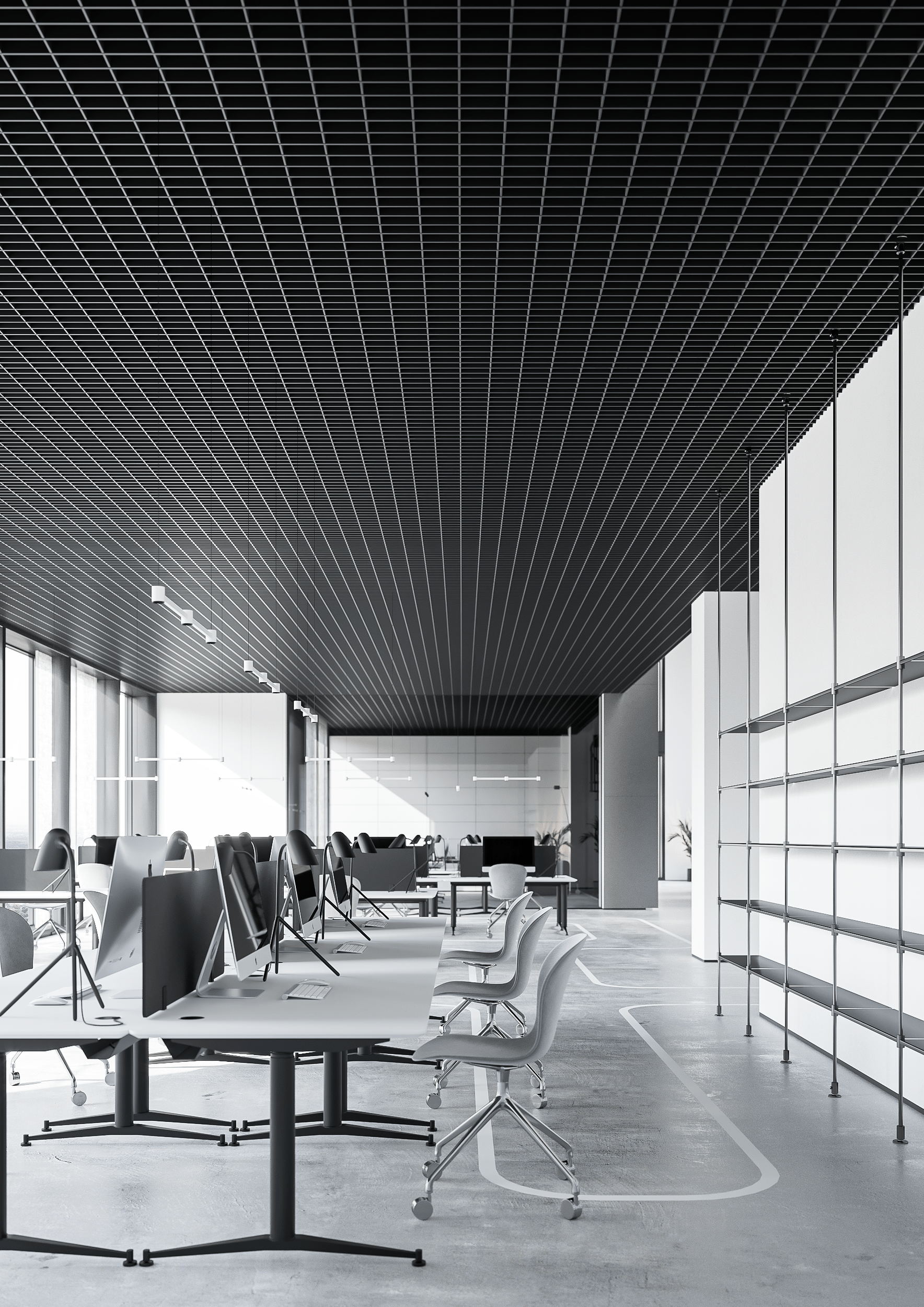 高级灰色系办公空间设计 超有氛围感！-4