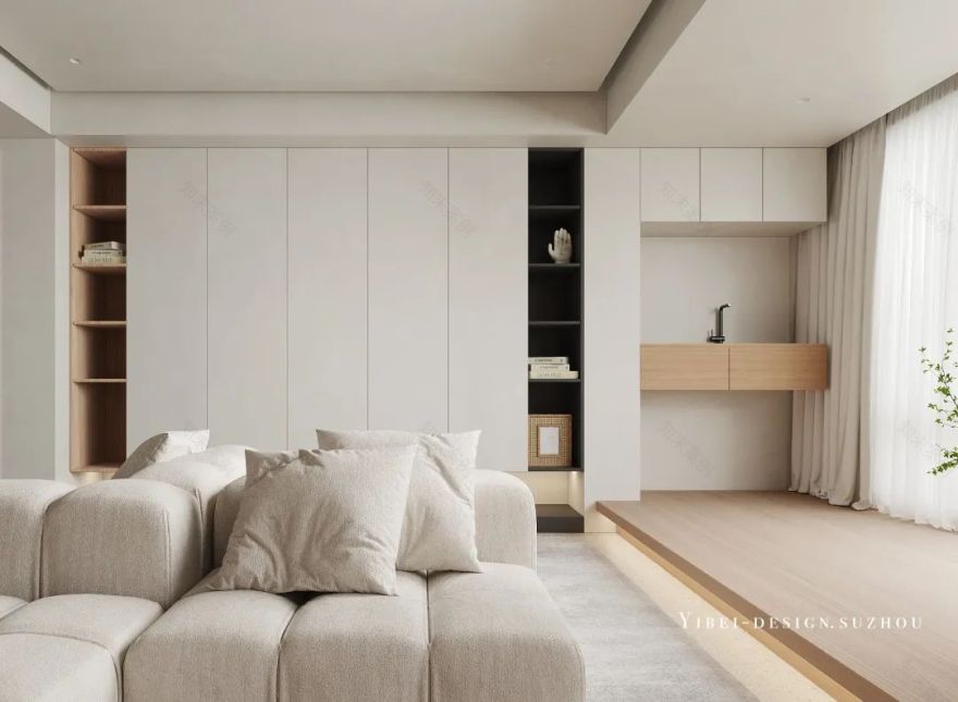 原木极简温柔居家空间设计丨中国苏州丨YIBEI DESIGN-2
