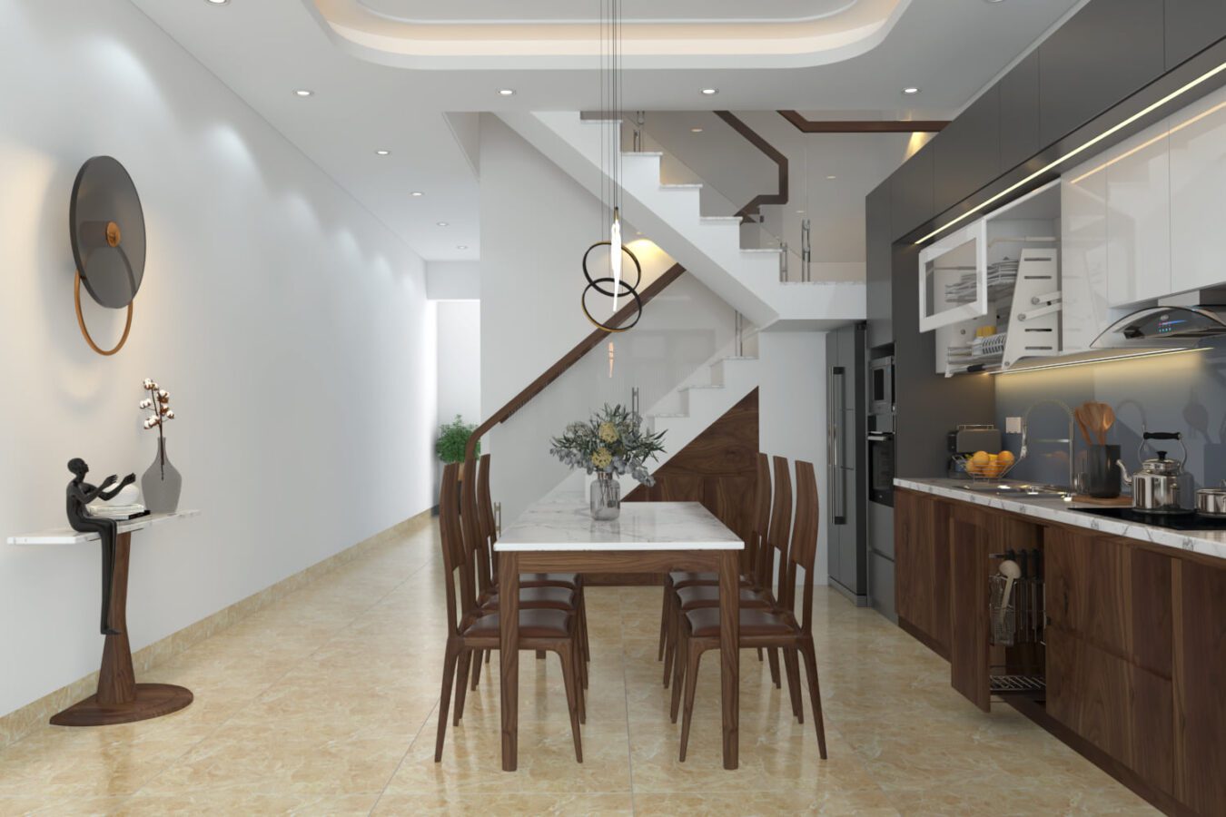 Sketchup室内客厅和厨房模型丨Dung Nguyen-6