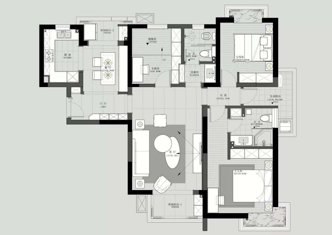 现代轻奢温馨家 | 方平米设计新作，小菠萝三口之家-26