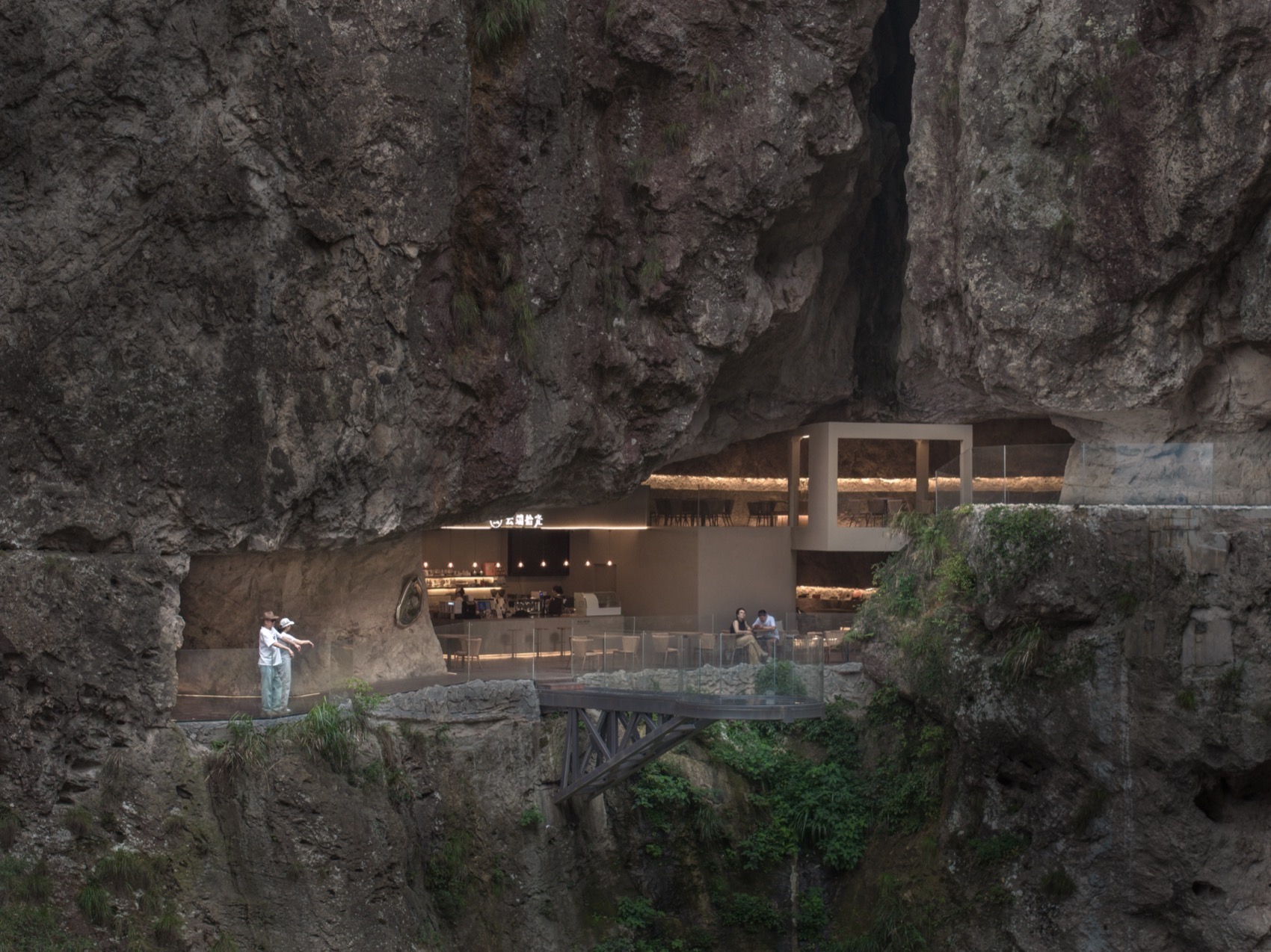 雁荡山风景区悬崖咖啡丨中国温州丨慢珊瑚设计-13