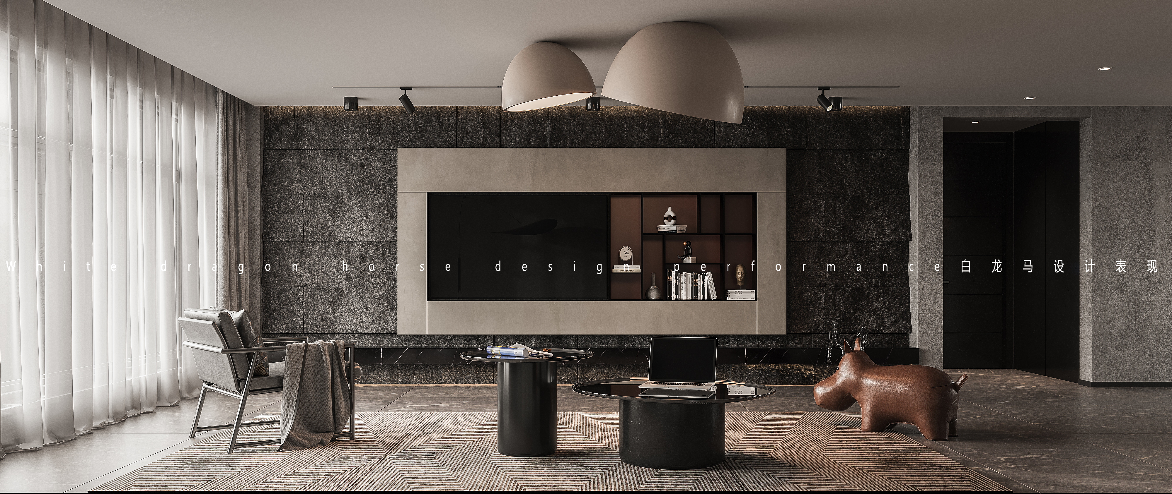 工业风客餐厅——白龙马效果图-1