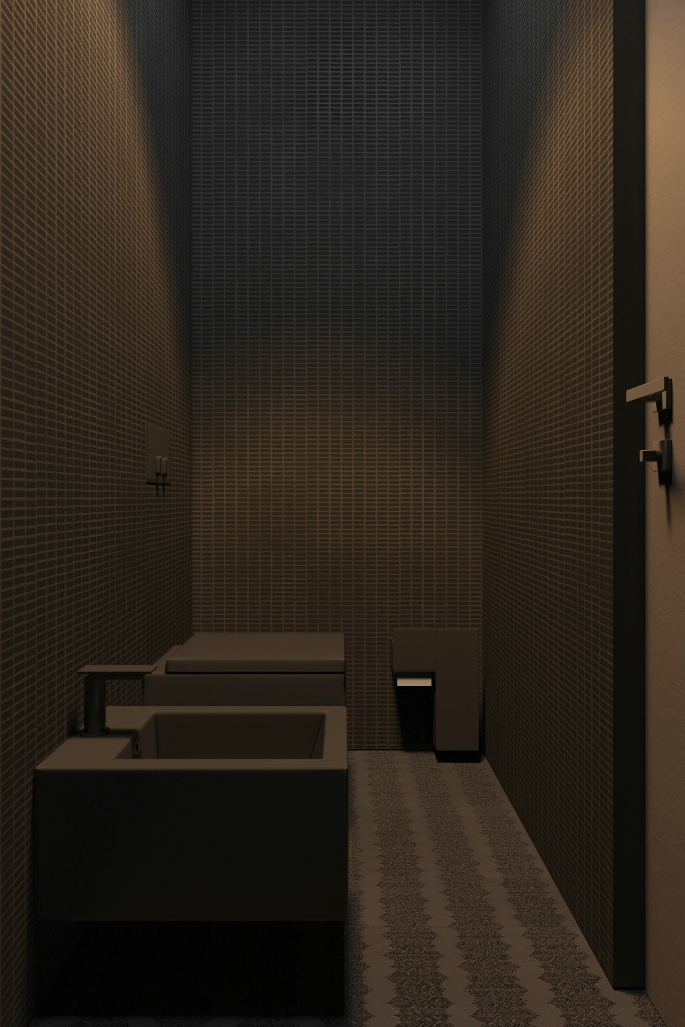 高级黑+橘色室内设计-21