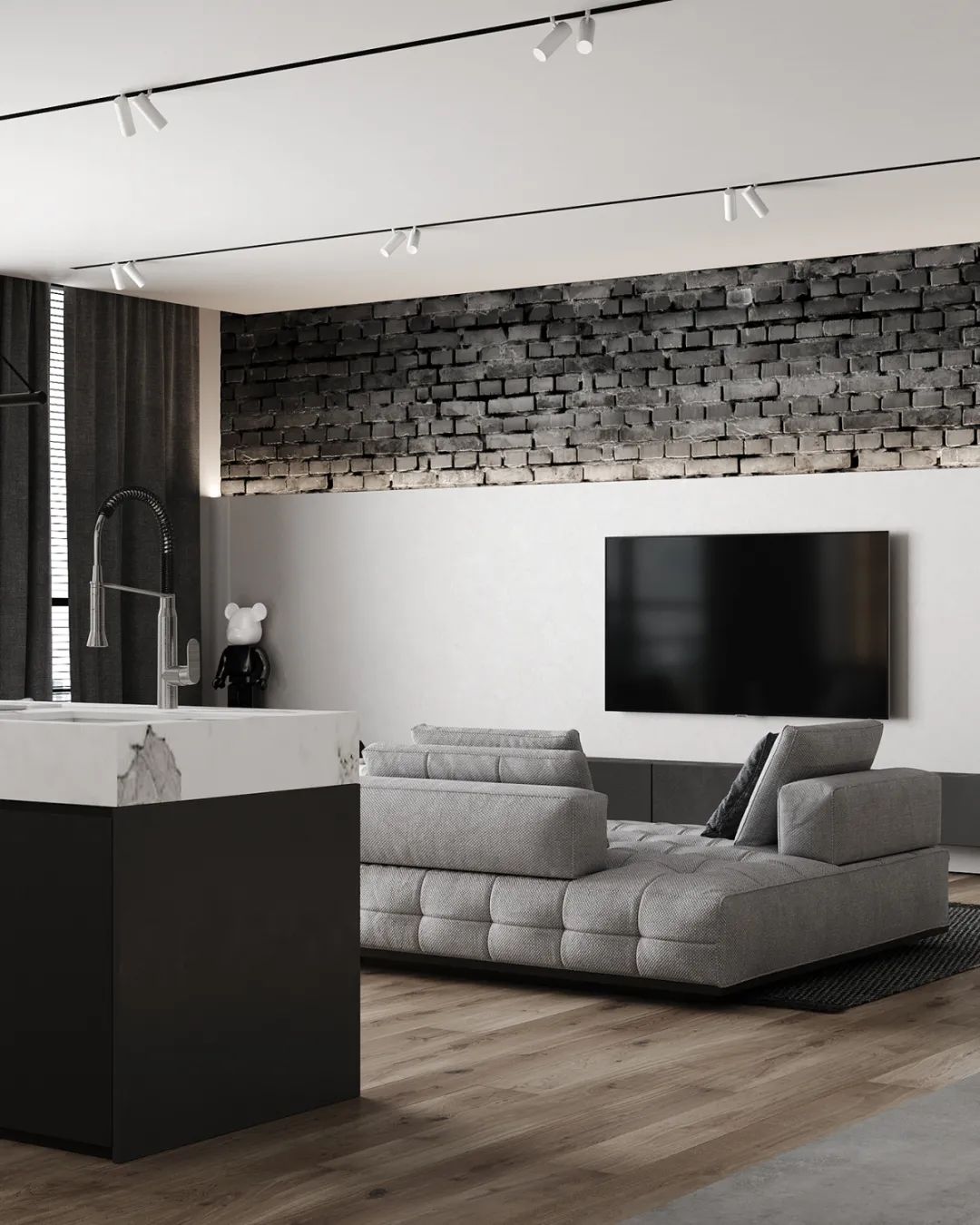 灰色简约空间,黑与白的都市艺术丨HPISD-15