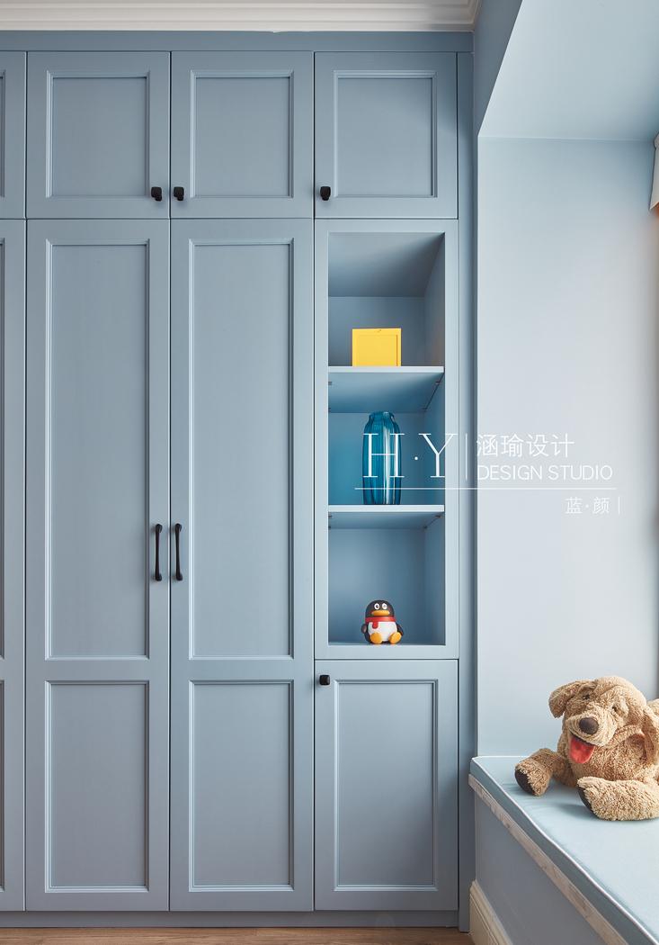 涵瑜设计丨平层书香独韵,盛世蓝颜-43