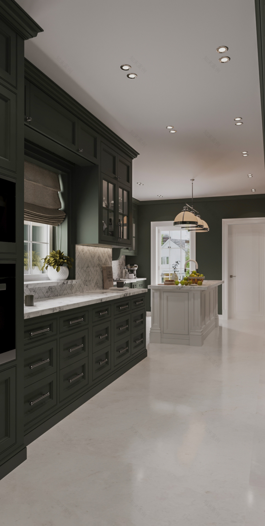 绿色美式风格厨房丨Scale-9