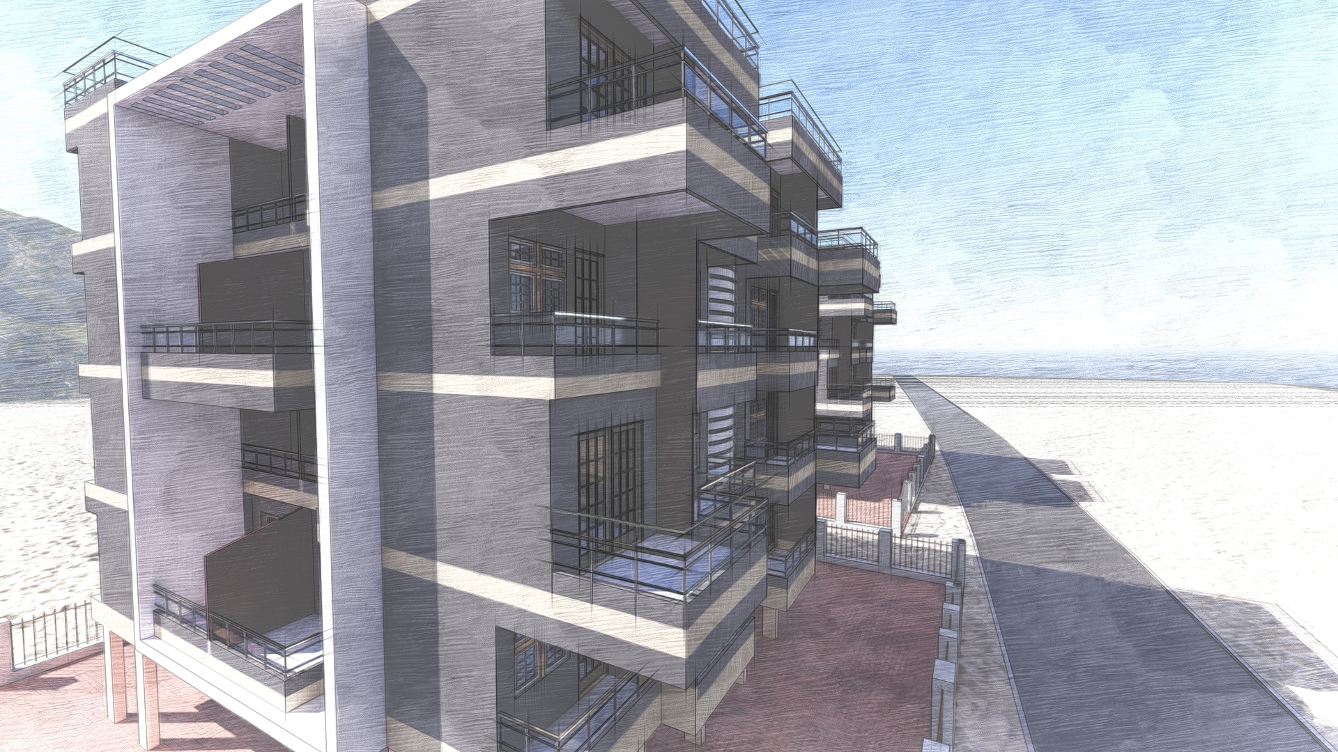 Revit Design House Exterior-12