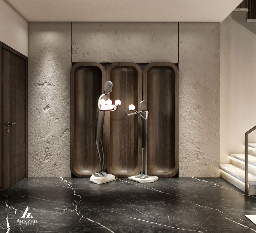 奢华现代接待区设计丨@ahmedismail_designs-10