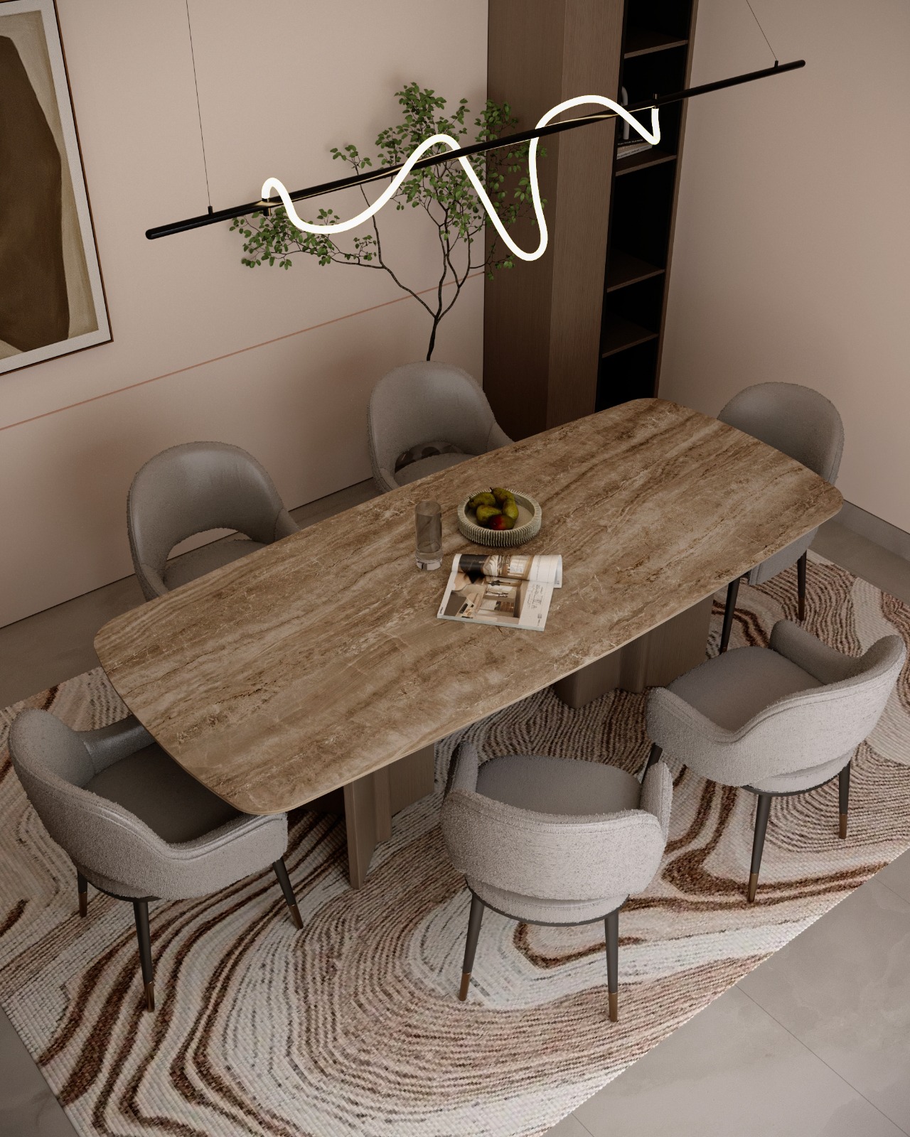 Living Room + Dinning Room Abu Dhabi-4