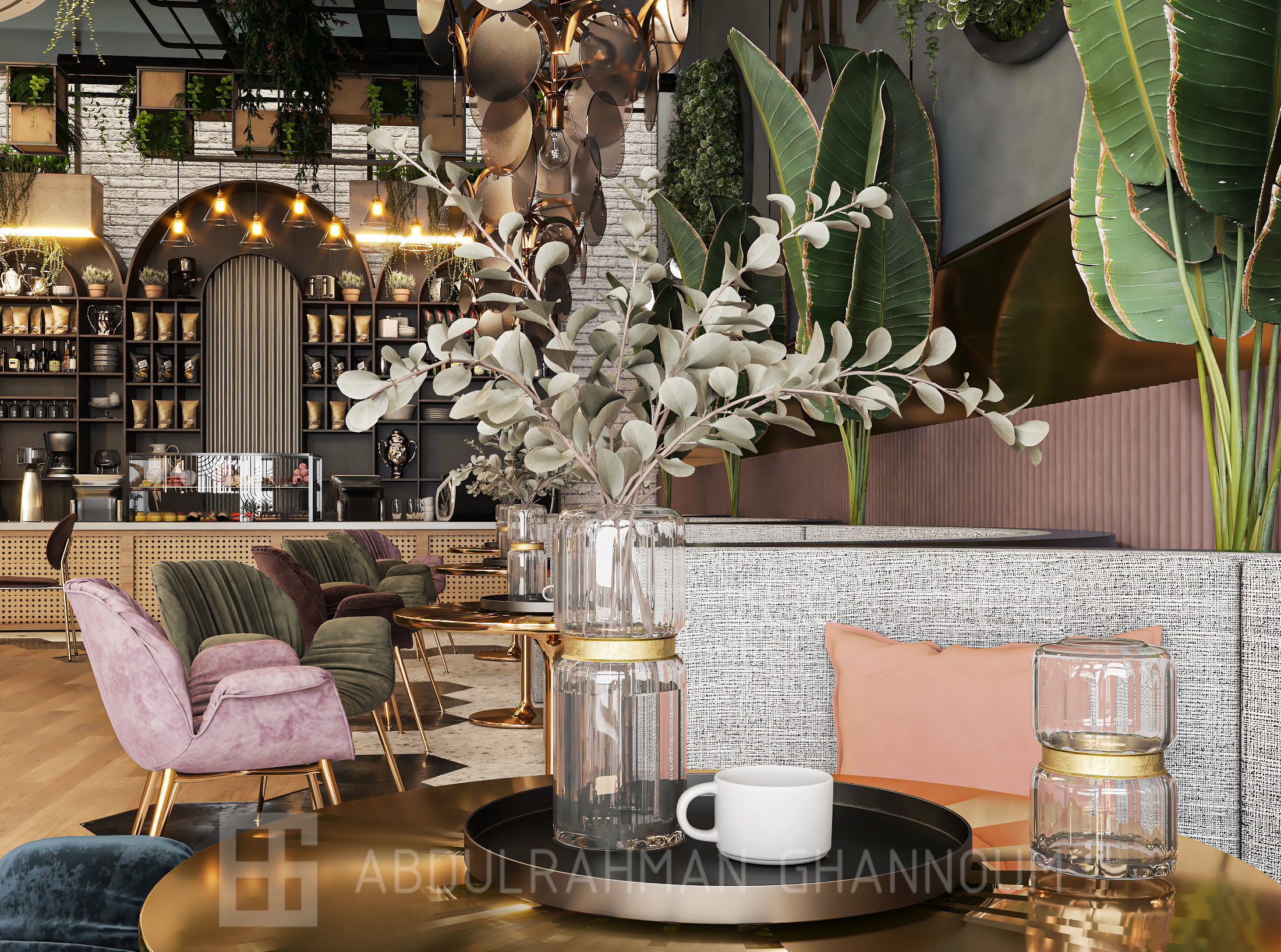咖啡馆设计室内建筑丨沙特阿拉伯丨Eng. Abdulrahman Ghannoum-11
