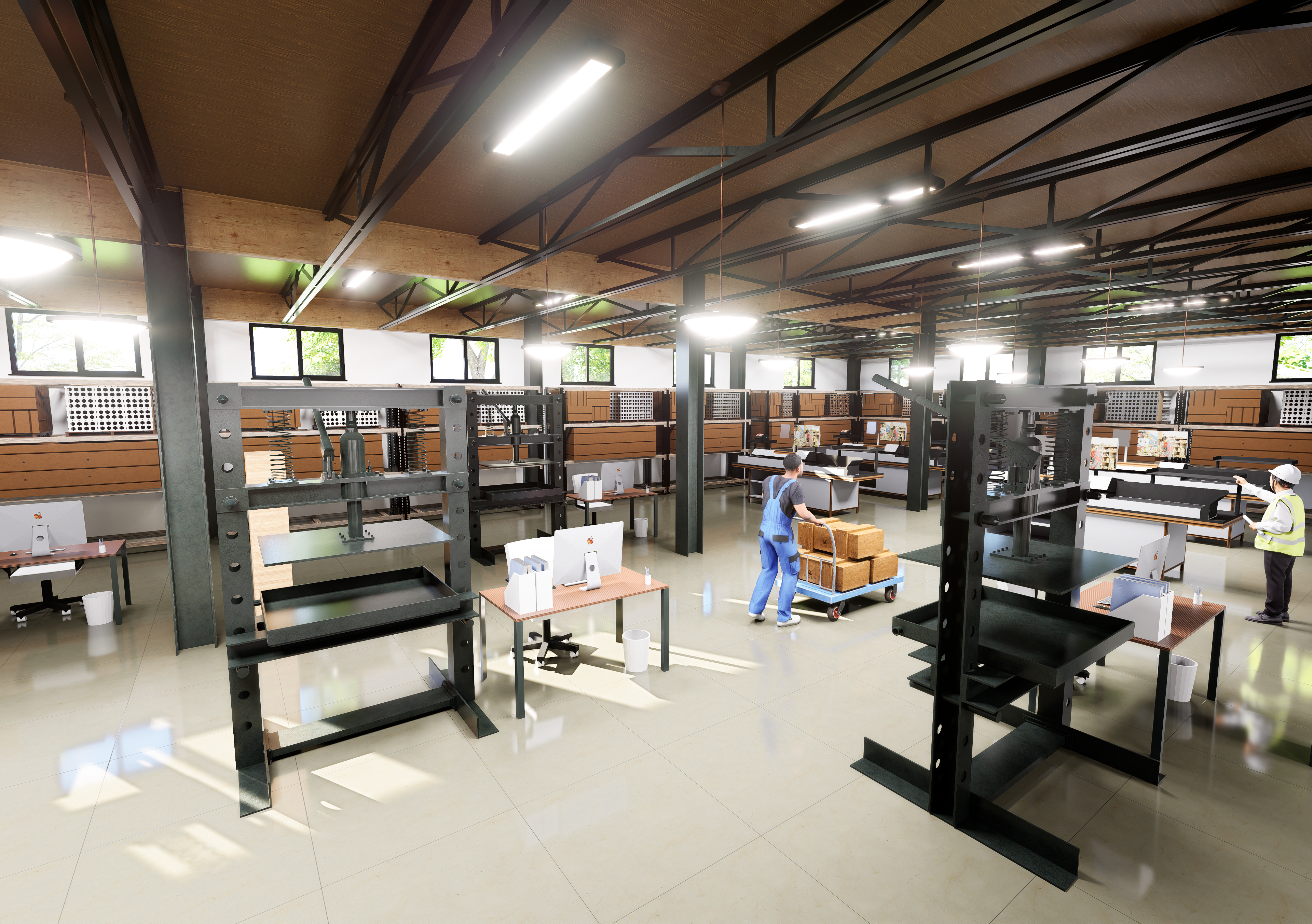 Industrial Factory – Sketches to BIM & Visualization-9