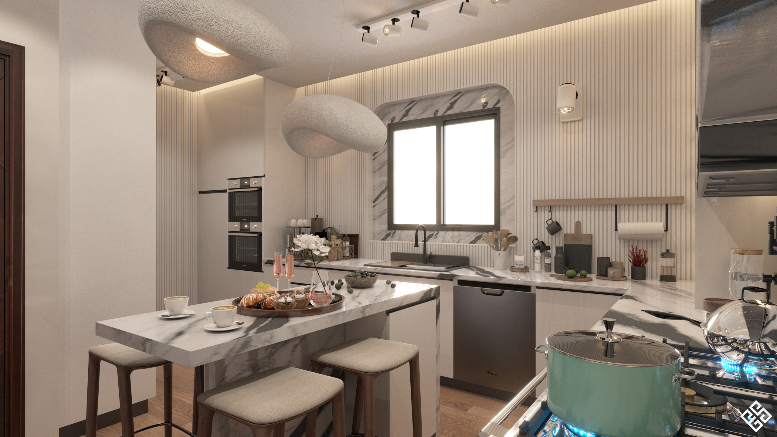 Mostaqbal City现代厨房-6