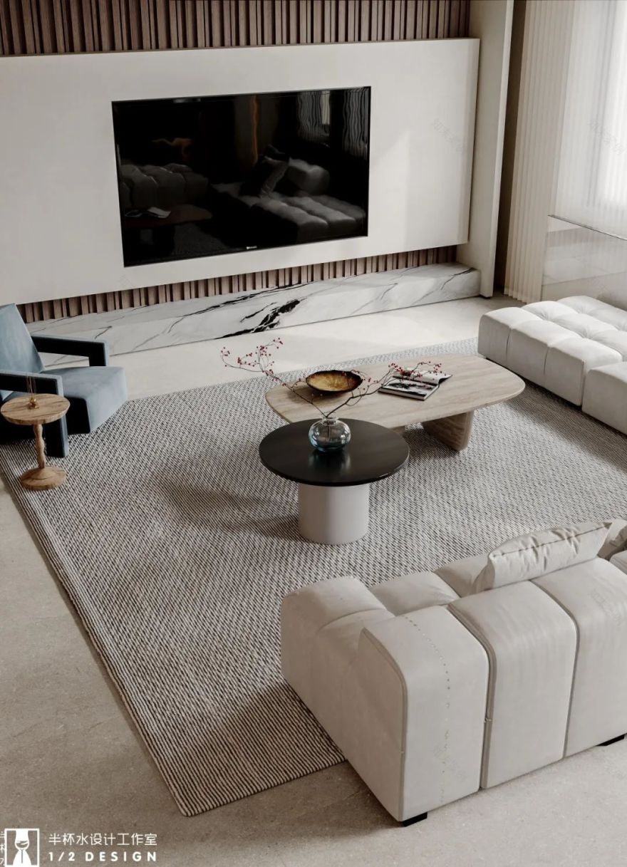 泊蔚法式现代风室内设计丨半杯水工作室-6