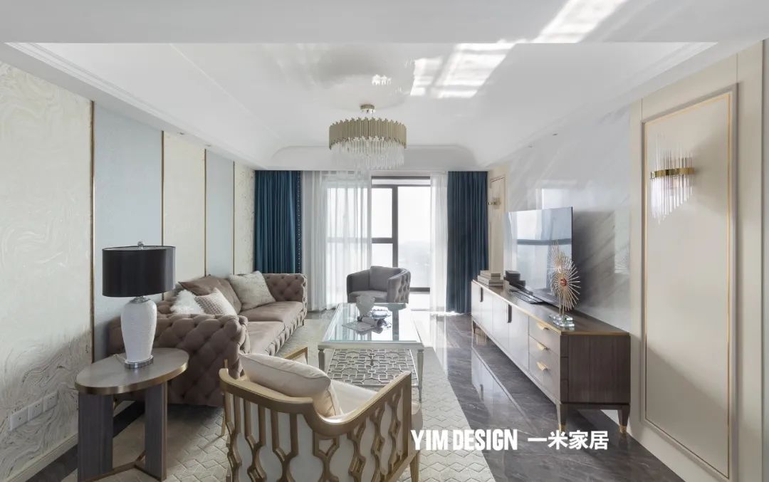湖景轻奢美式宅丨一米家居,有料美学-9