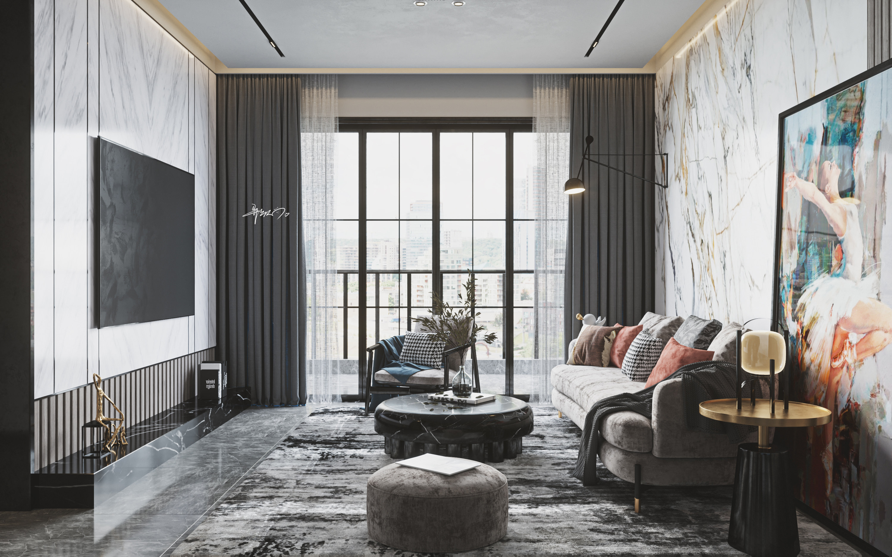 现代美式风格打造舒适生活空间-14