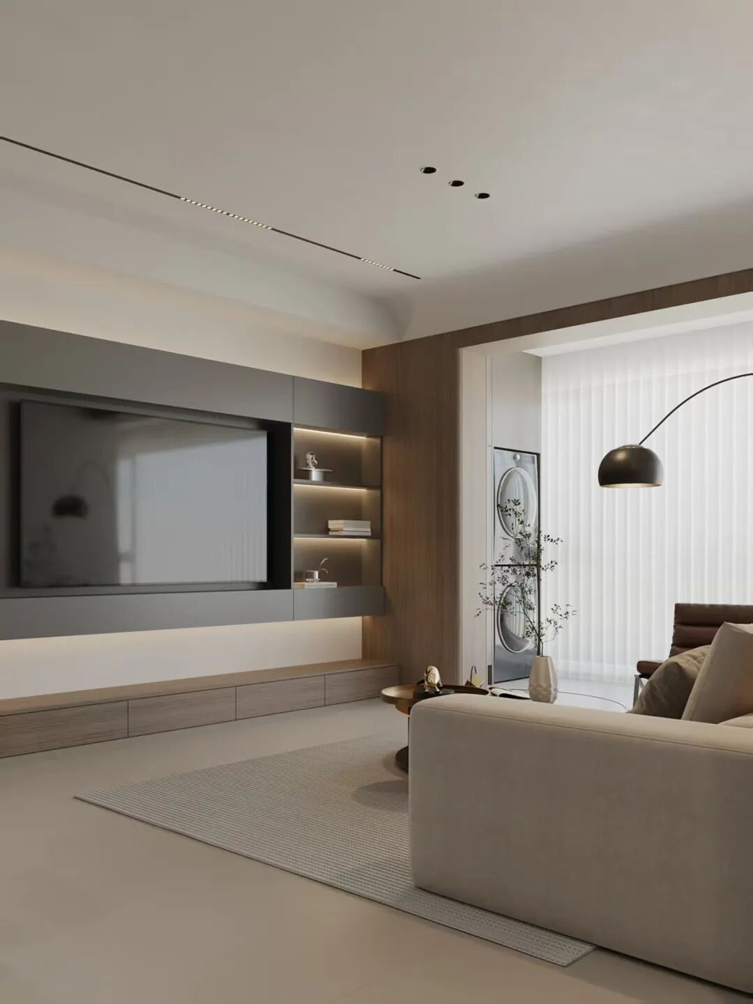 OriginalDesign|作品赏析|润府143平通透轻奢风设计：黑色与木纹交织，演绎高级质感家居！-43