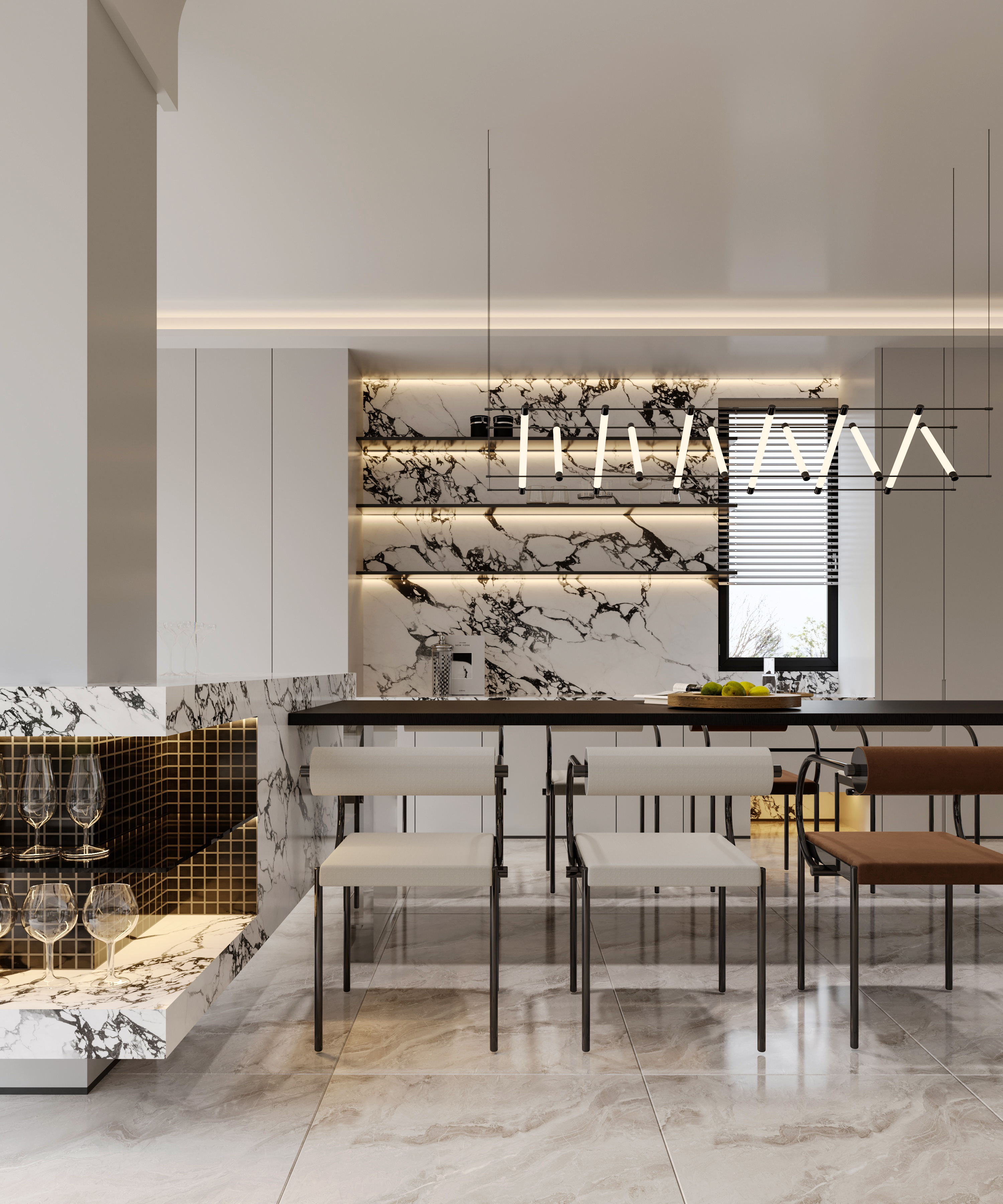 空间的情绪 黑与白营造温馨-4