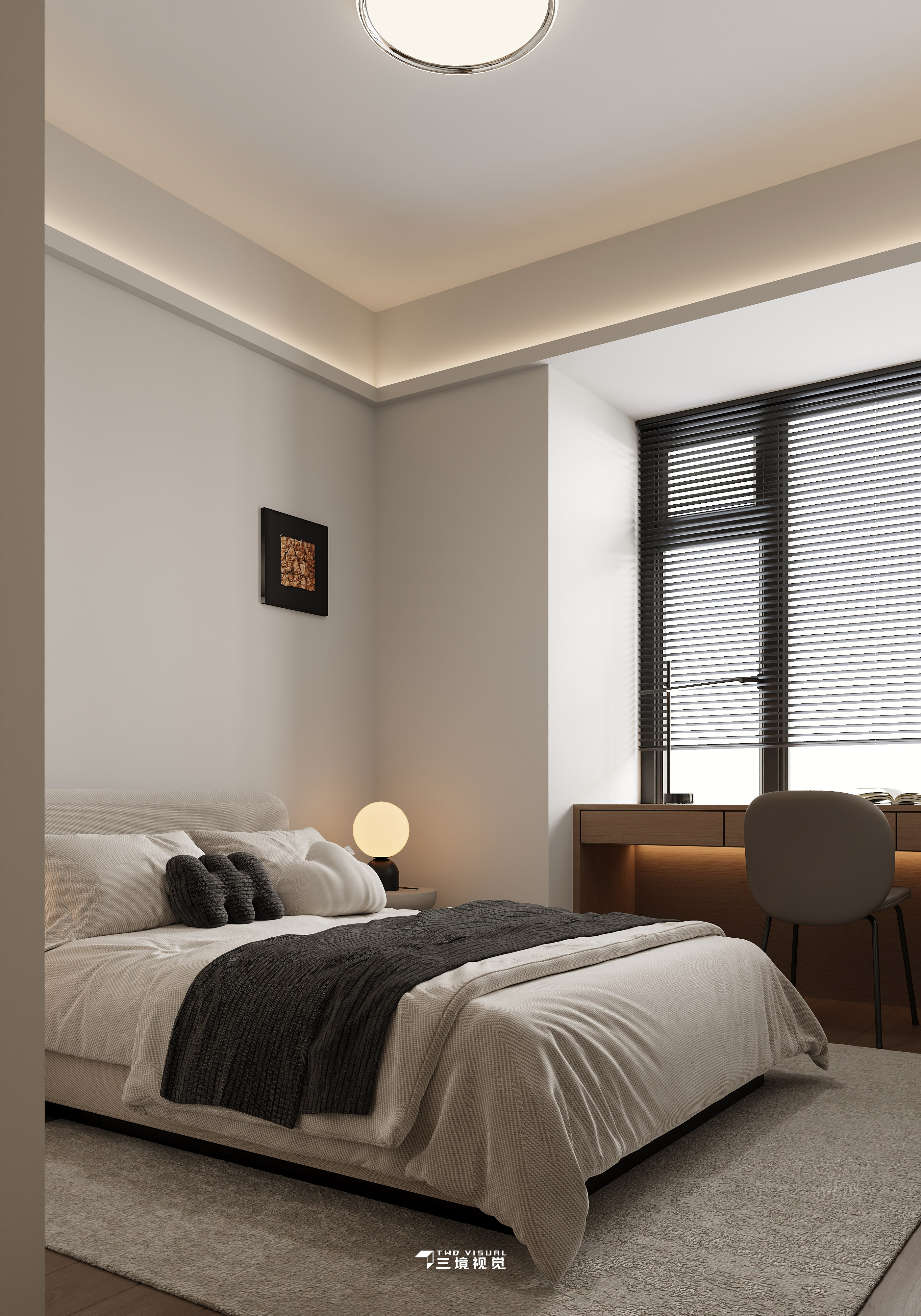 住宅-原木现代风客厅卧室设计-23