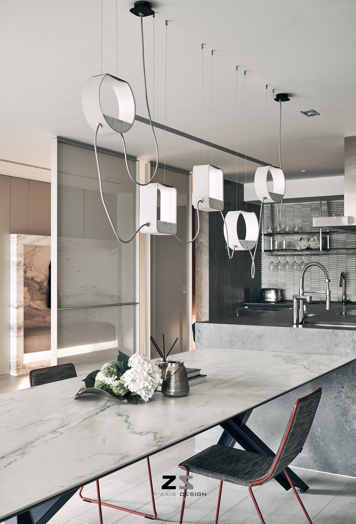 台中 L 宅 | 灰色调 Z 轴空间设计，双向沙发打造趣味动线-16