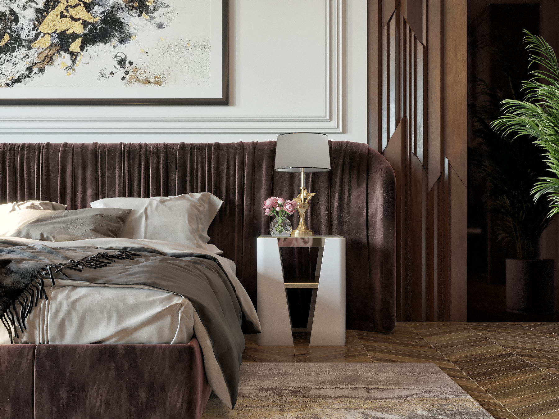 Master bedroom with a feminine touch-6