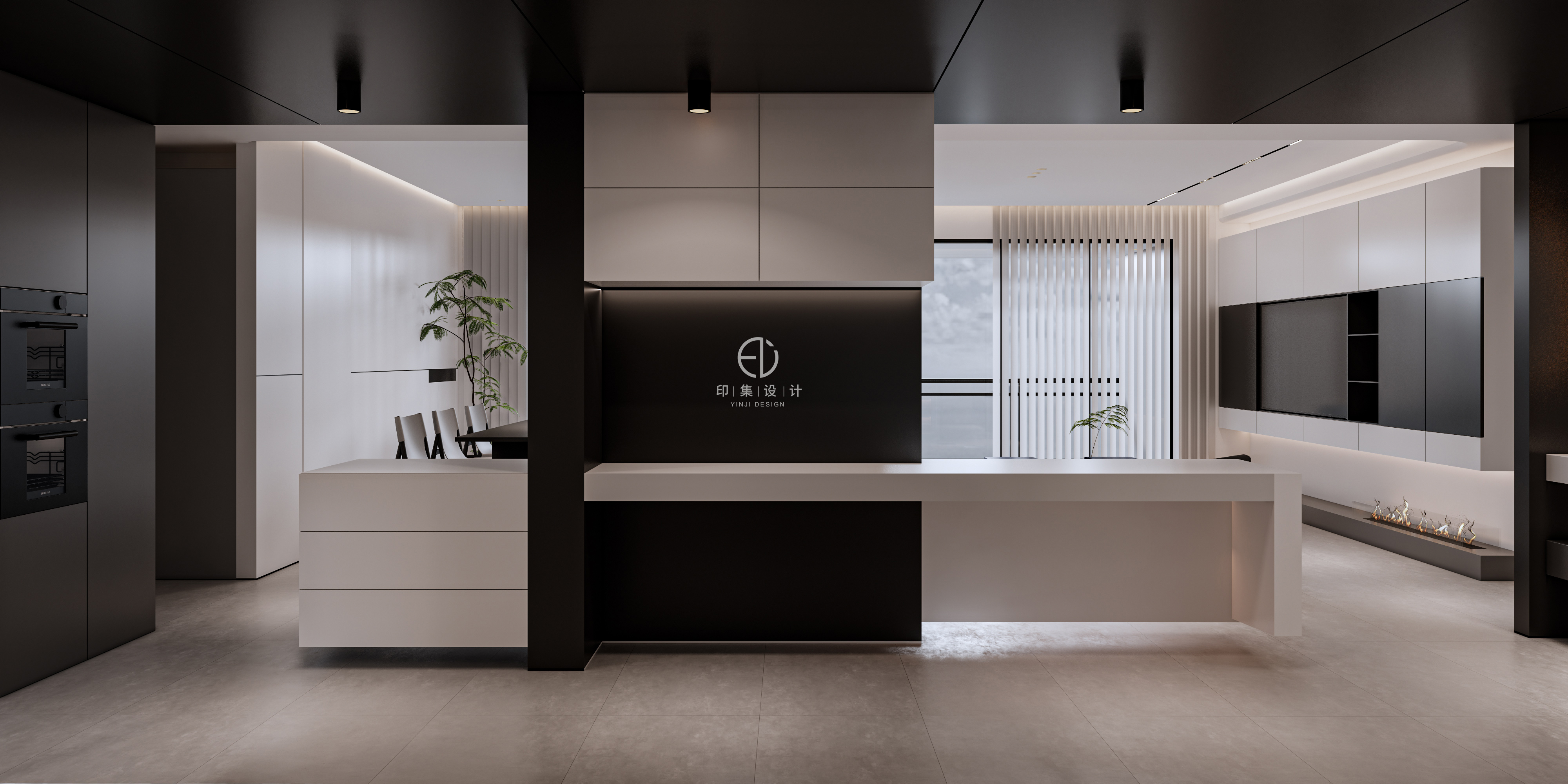 160㎡ 极简黑白灰，凡而不俗，构筑自由-9