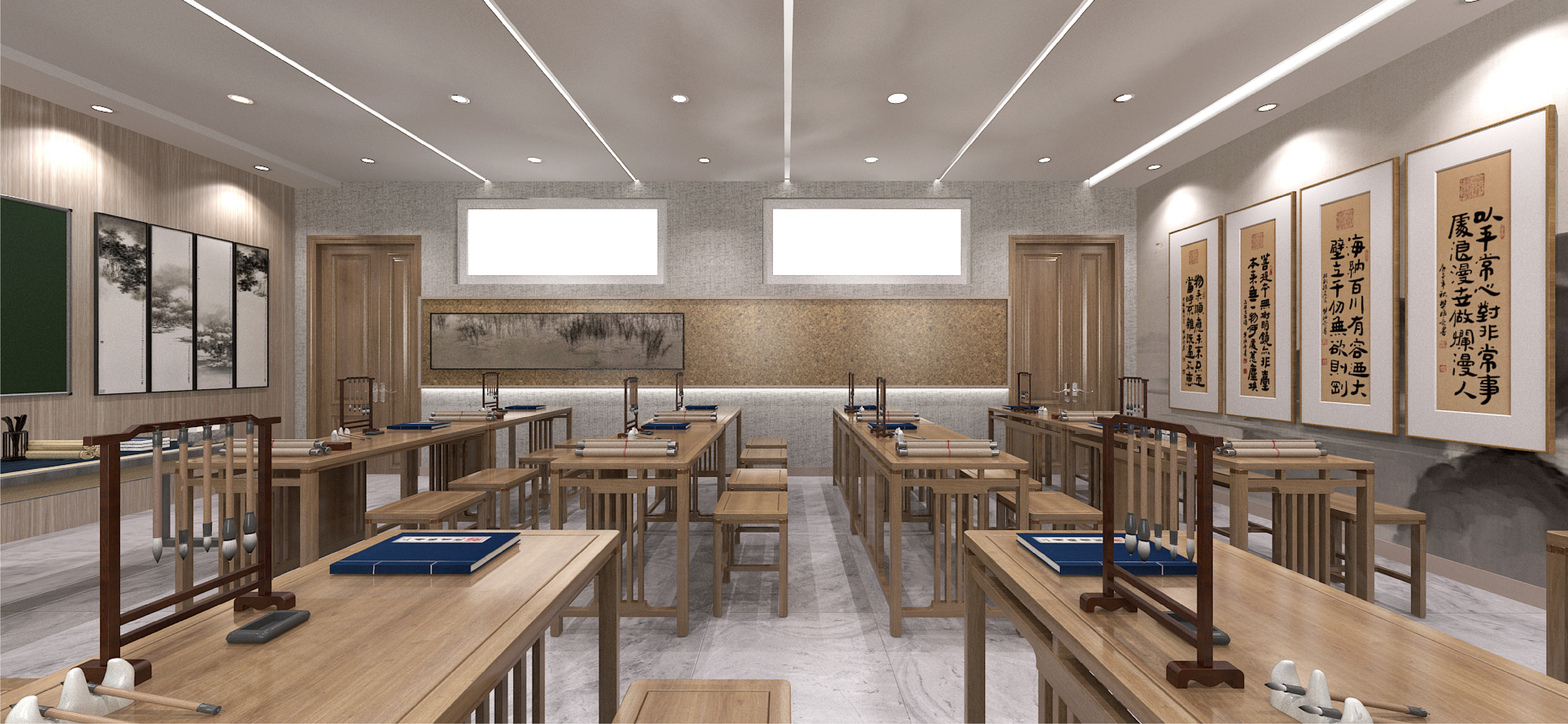 石家庄某学校内部各功能教室设计-3