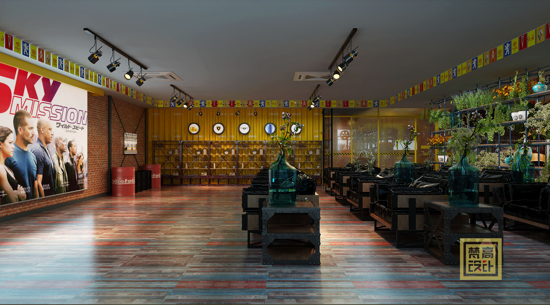 16 年工业风汽修俱乐部，演绎复古与时尚的完美结合-8