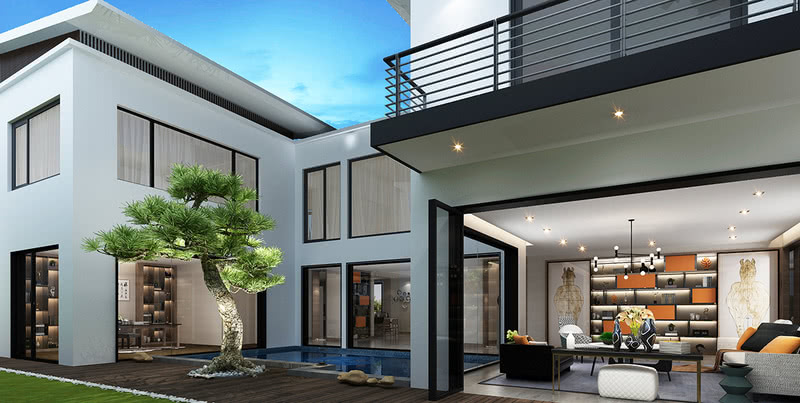 青浦湖畔佳苑480平现代别墅设计-7