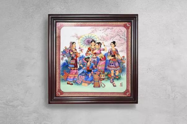 《版纳印象》瓷板画,传统广彩技艺与现代设计的完美结合-113