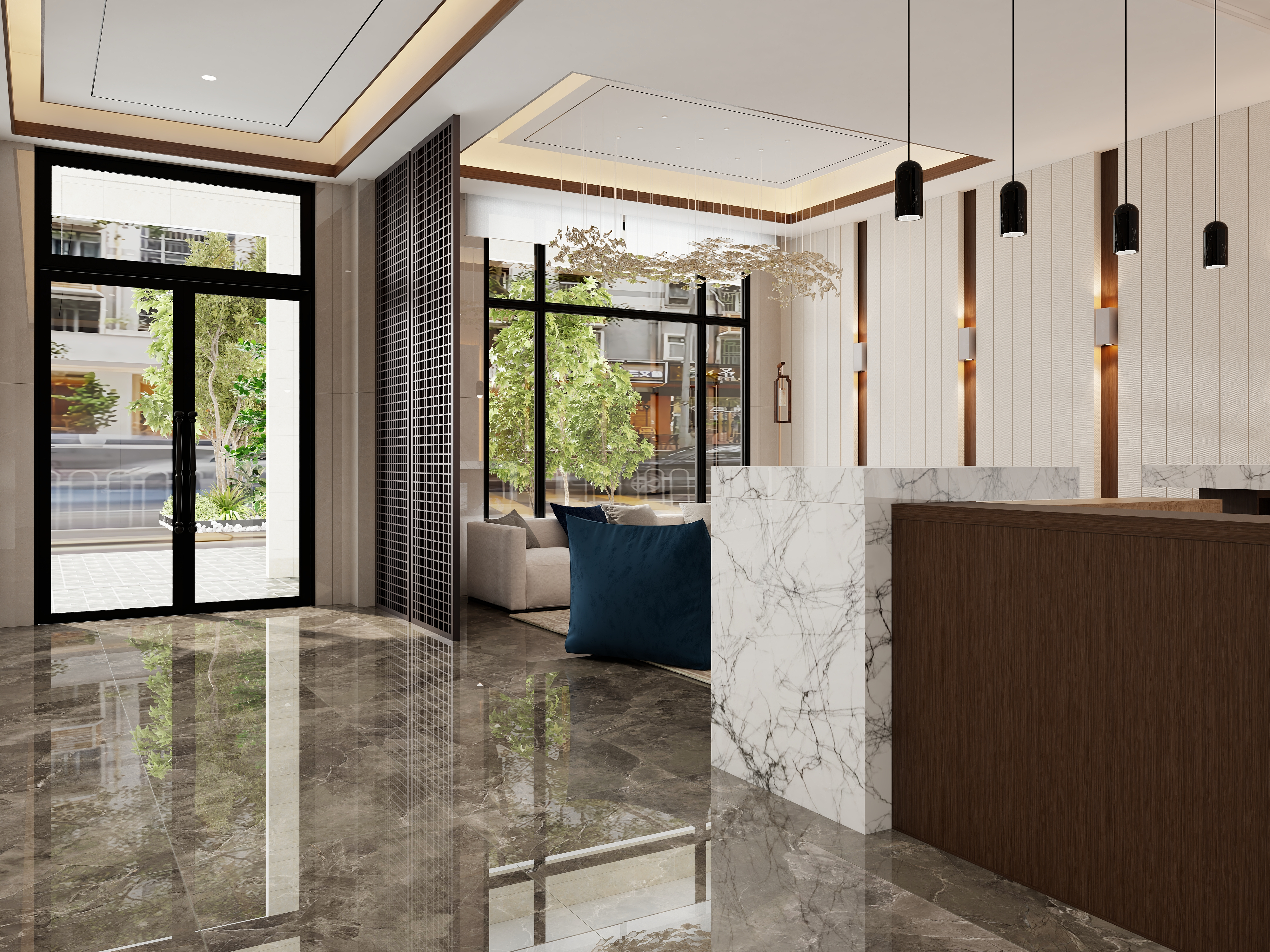 乡镇酒店设计之：一楼大堂-5