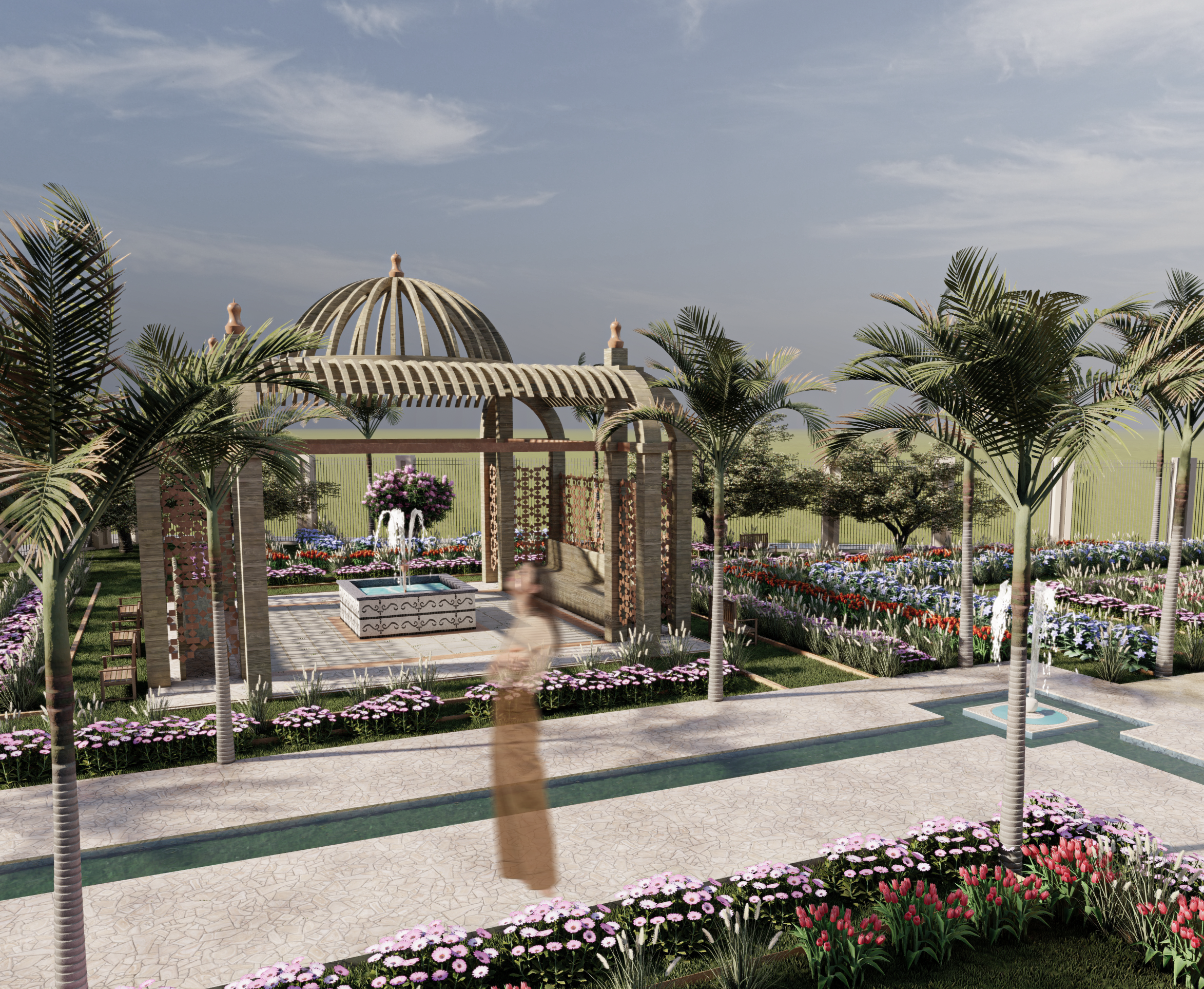 Alferdaws 现代伊斯兰公园丨曼苏拉大学美术学院建筑系-13