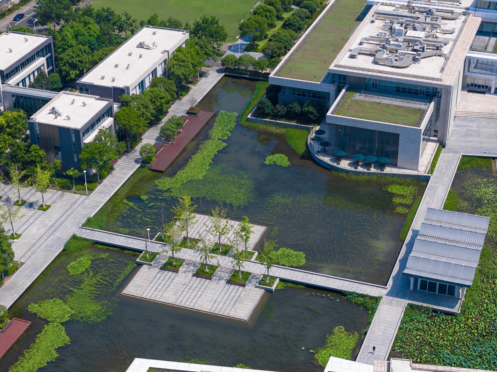 链接时间与空间的流动边界:昆山杜克大学14年生态景观设计丨中国江苏丨Futurepolis未来都市-21